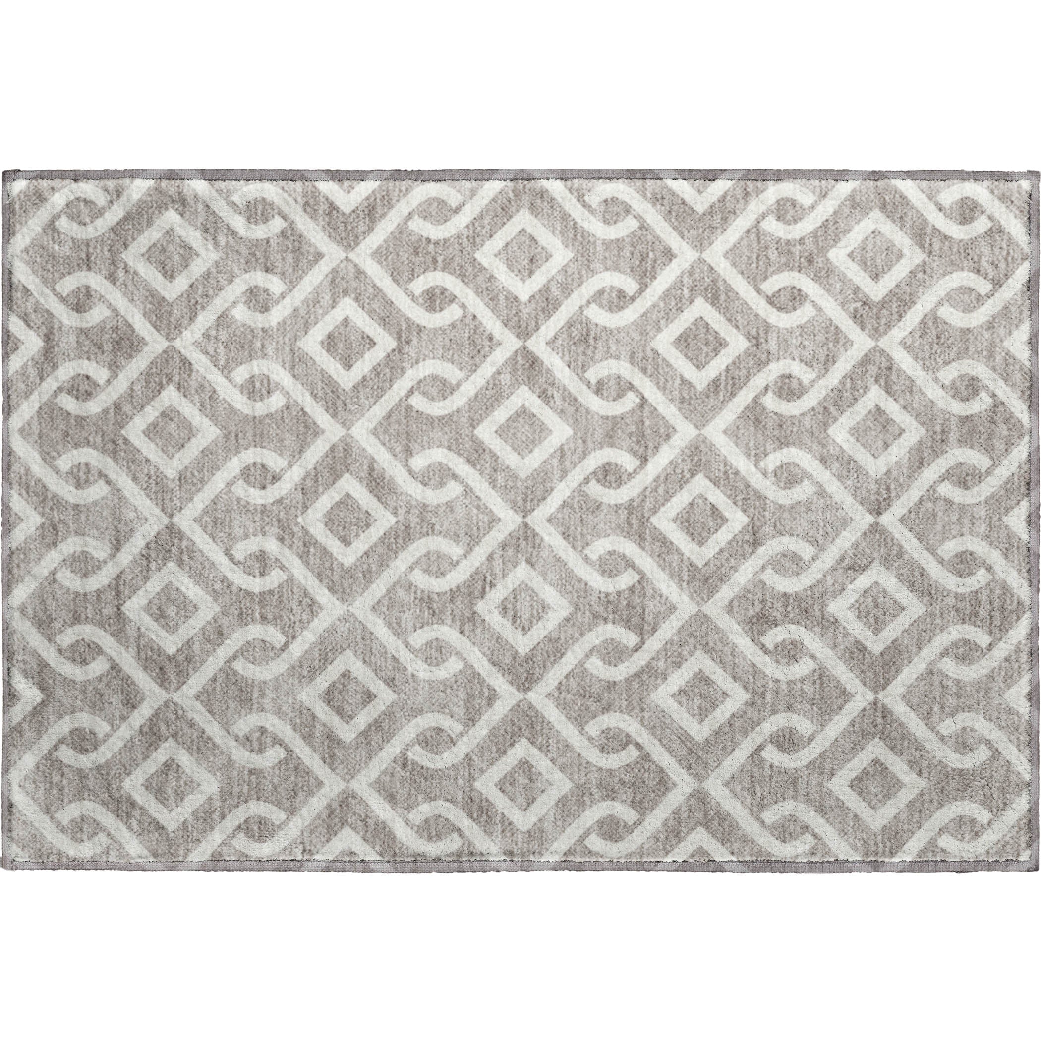 Mostar Machine Washable Transitional Taupe Brown Rug 1'8" x 2'6" #shape_Rectangle