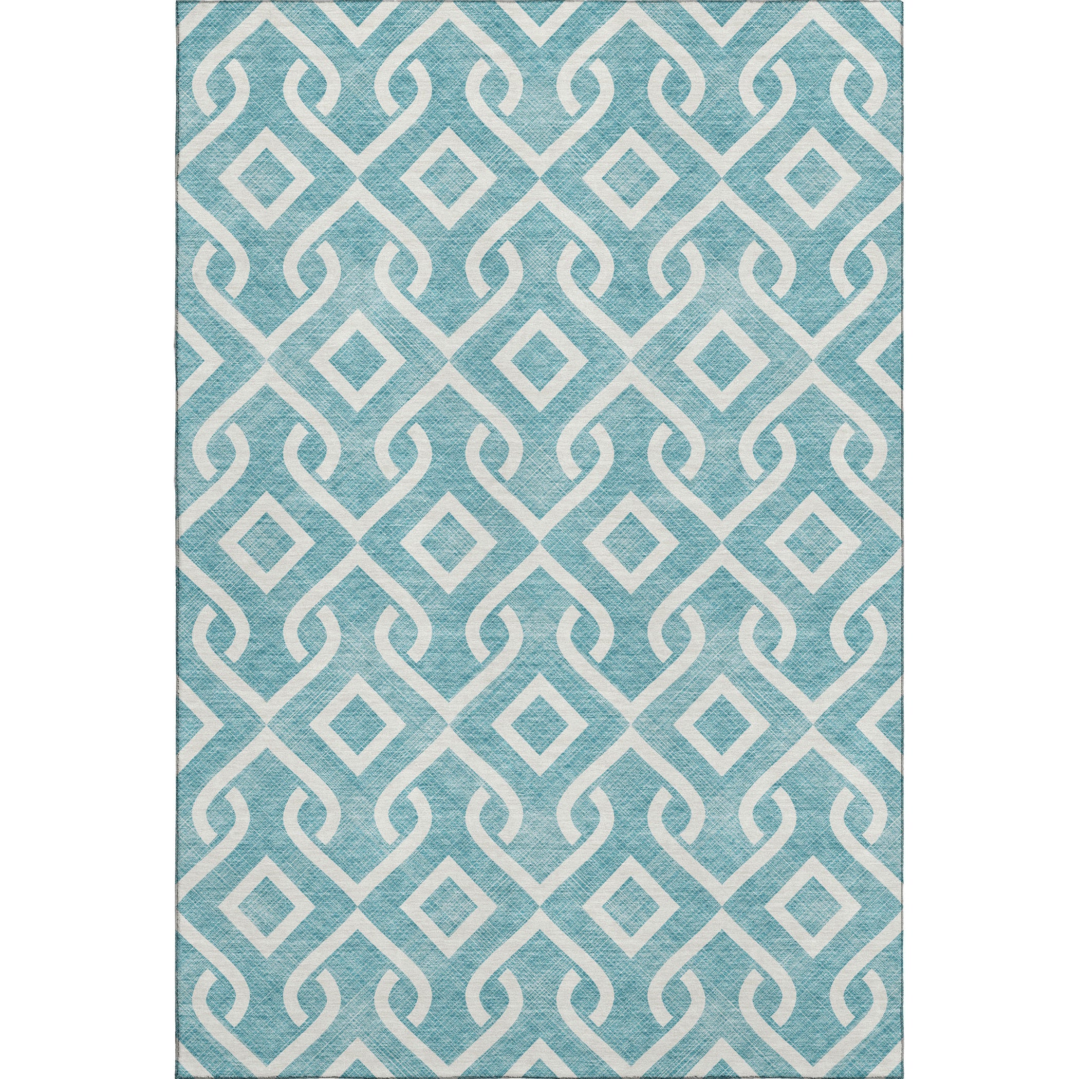 Mostar Machine Washable Transitional Teal Rug 2'6" x 3'10" #shape_Rectangle