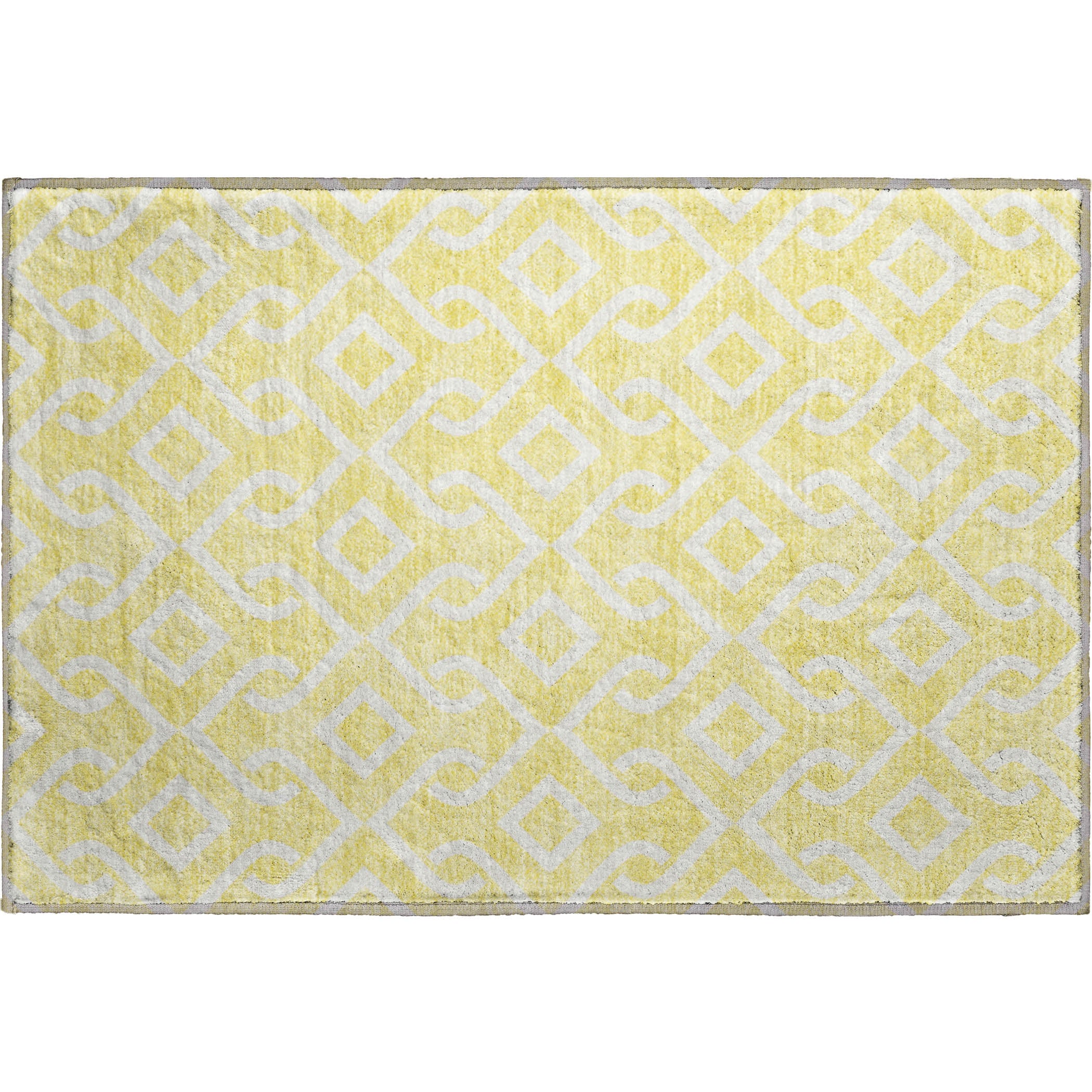 Mostar Machine Washable Transitional Yellow Gold Rug 1'8" x 2'6" #shape_Rectangle