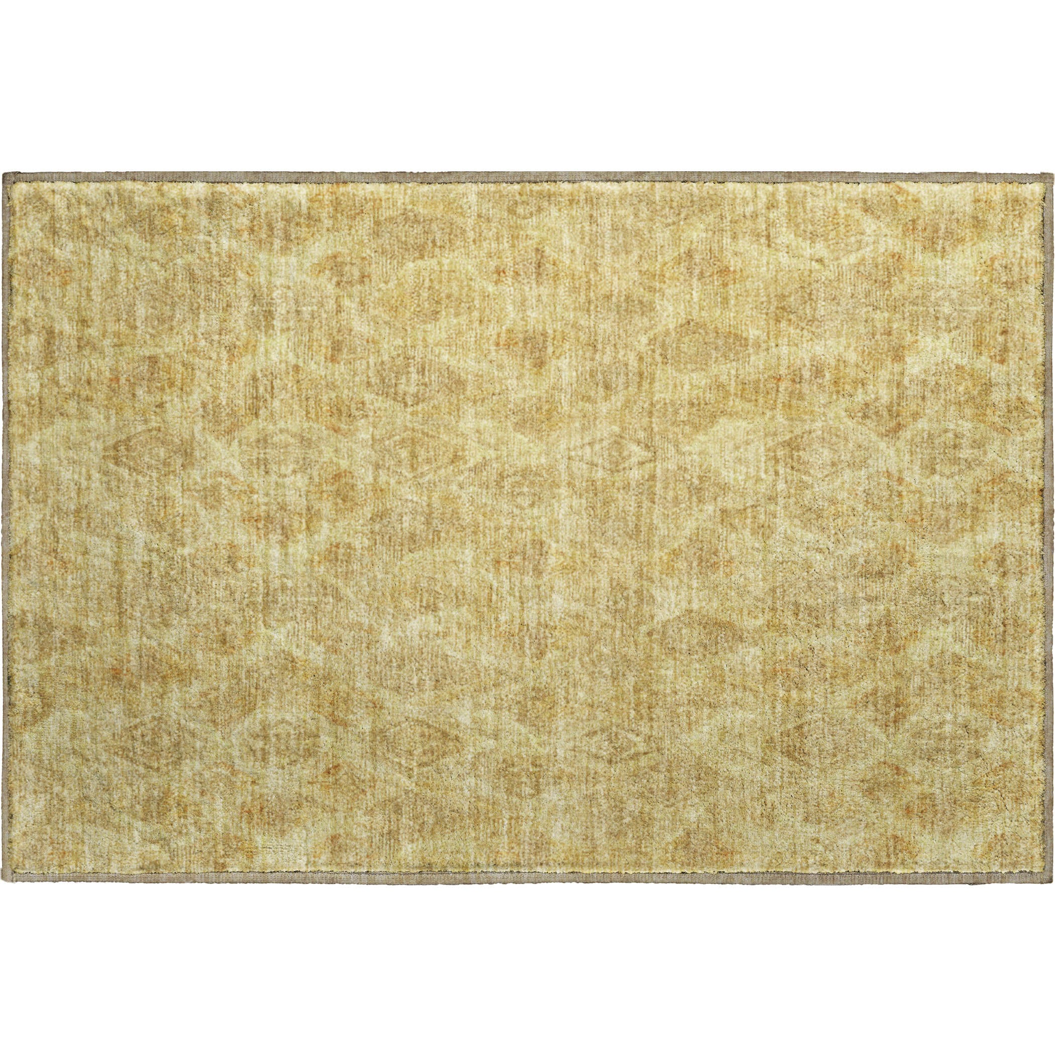 Valletta Machine Washable Traditional Gold Rug 1'8" x 2'6" #shape_Rectangle