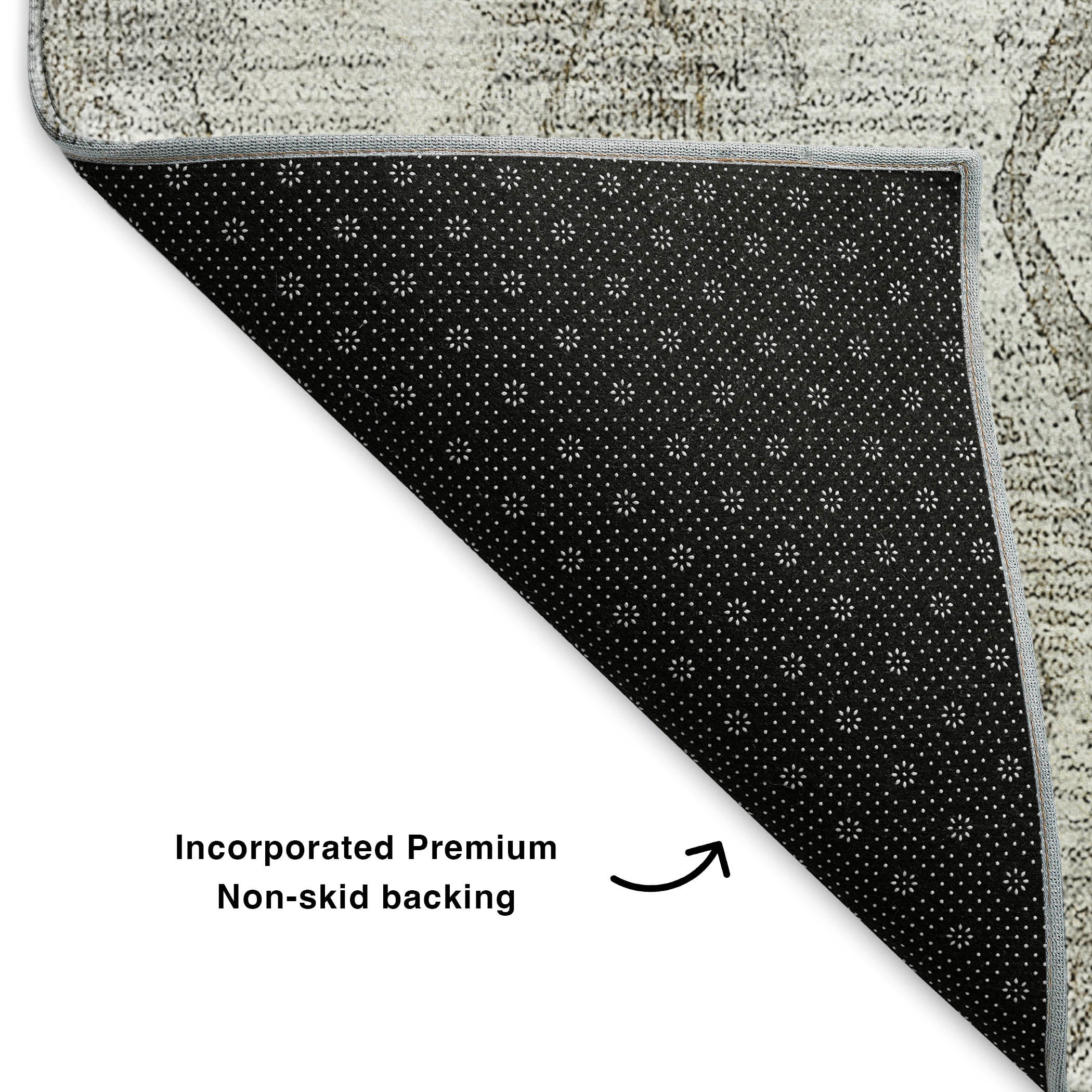 Valletta Machine Washable Traditional Silver Gray Rug 1'8" x 2'6" #shape_Rectangle
