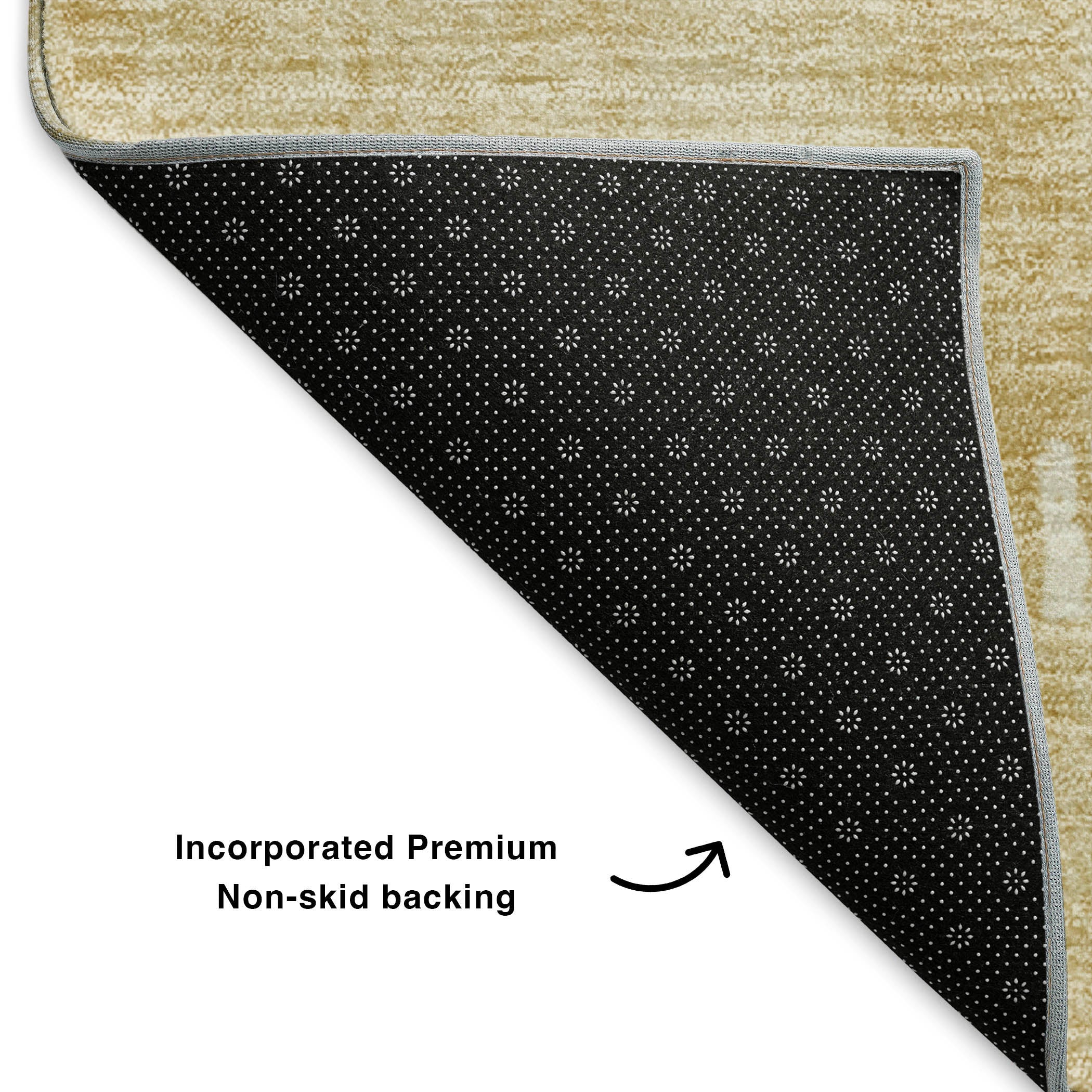 Cairo Machine Washable Traditional Beige Brown Rug 1'8" x 2'6" #shape_Rectangle