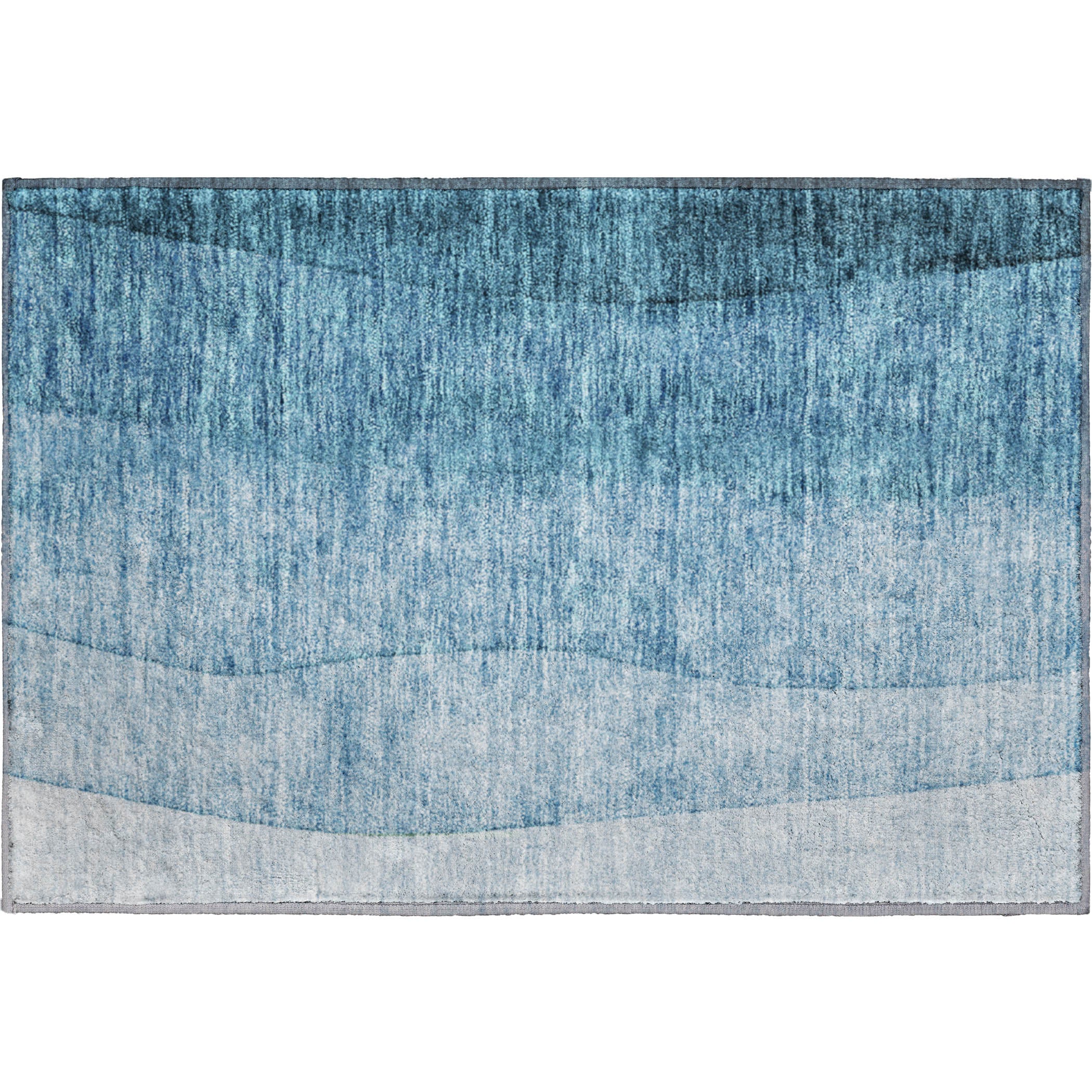 Lucerne Machine Washable Transitional Blue Rug 1'8" x 2'6" #shape_Rectangle