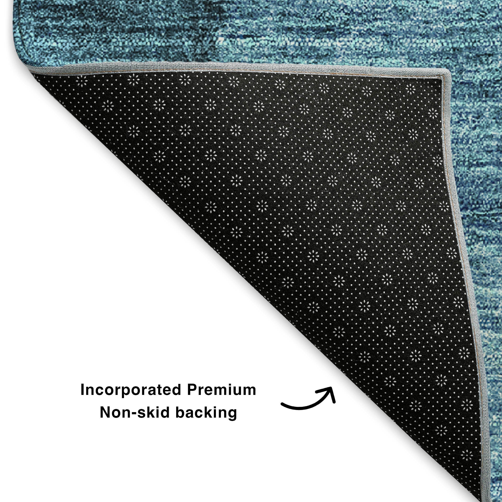 Lucerne Machine Washable Transitional Blue Rug 1'8" x 2'6" #shape_Rectangle