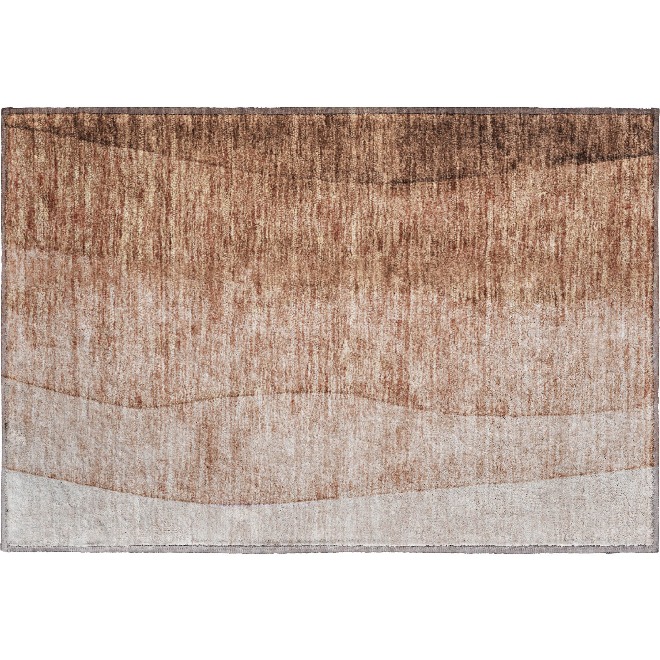 Lucerne Machine Washable Transitional Brown Rug 1'8" x 2'6" #shape_Rectangle