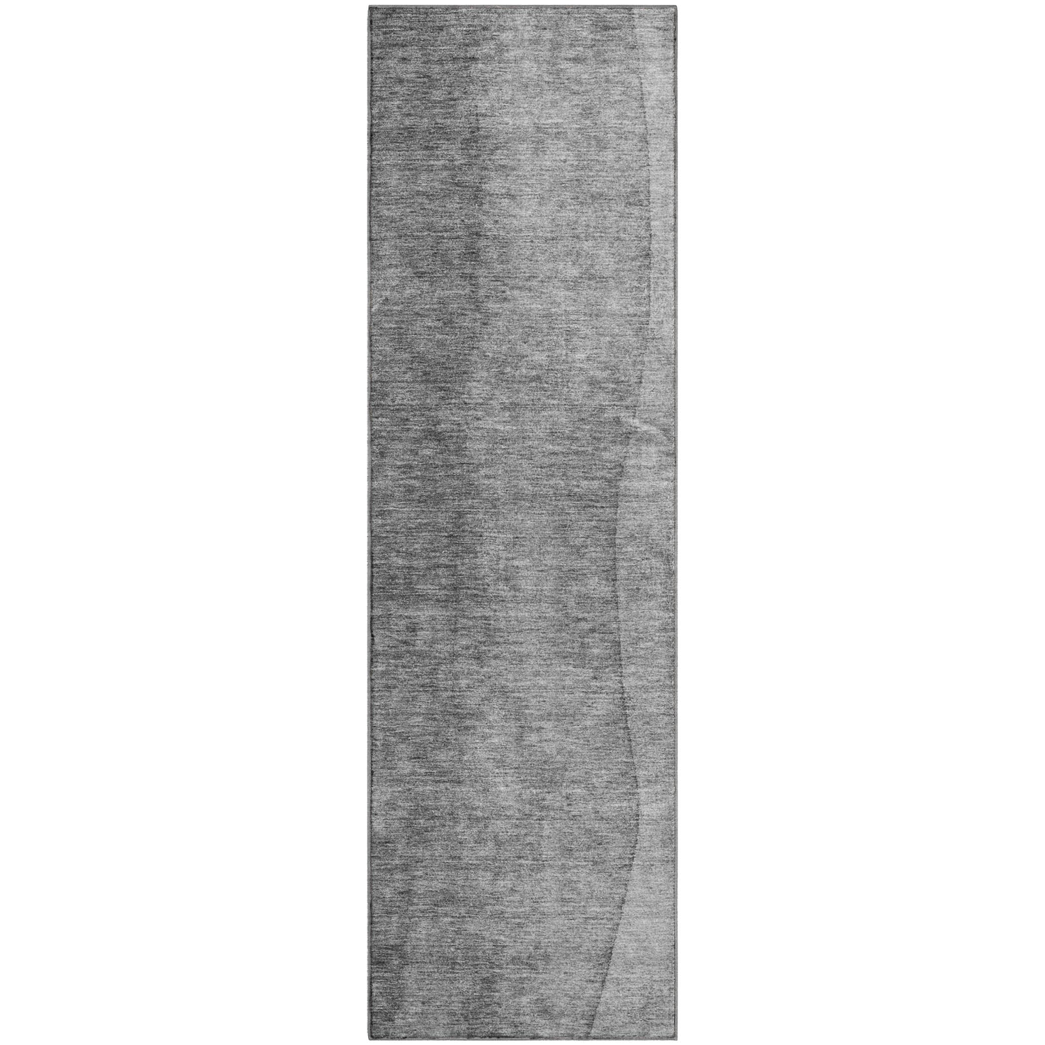 Lucerne Machine Washable Transitional Gray Rug 2'3" x 7'6" #shape_Runner