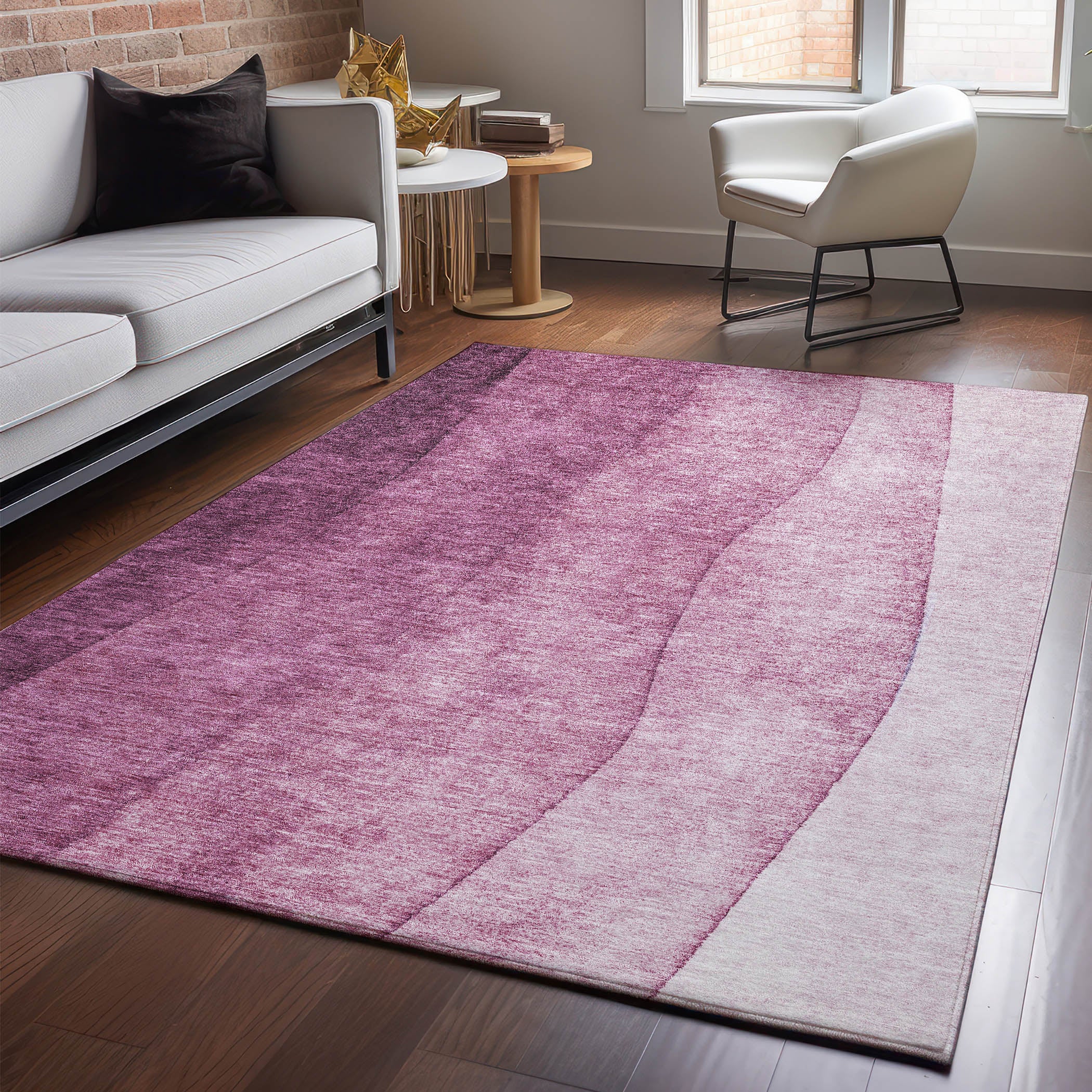Lucerne Machine Washable Transitional Merlot Red Rug 2'6" x 3'10" #shape_Rectangle