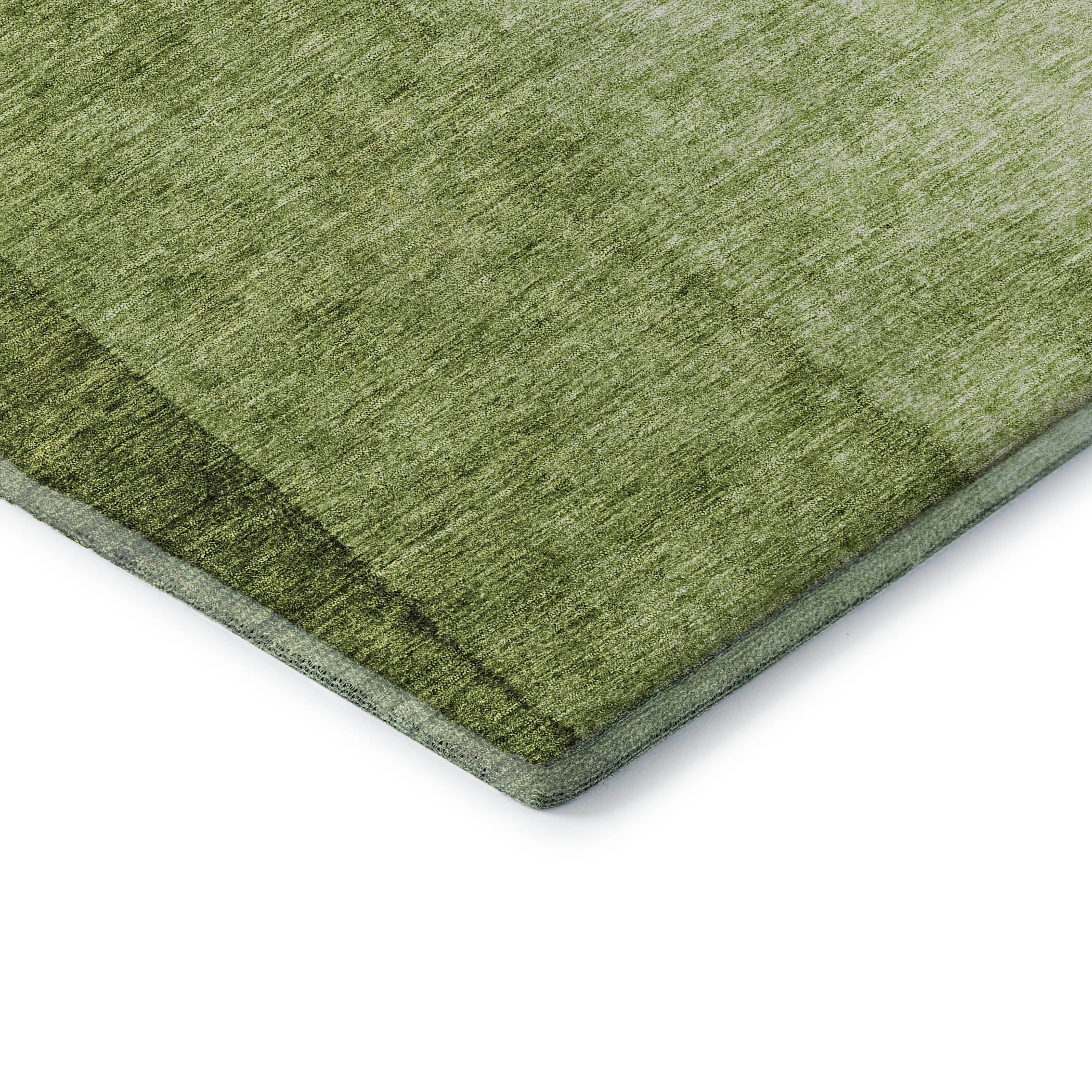 Lucerne Machine Washable Transitional Olive Green Rug 1'8" x 2'6" #shape_Rectangle
