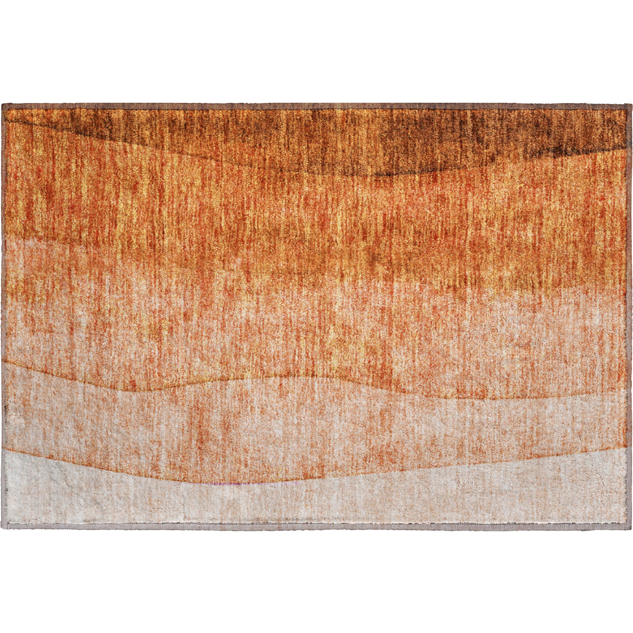 Lucerne Machine Washable Transitional Paprika Orange Rug 1'8" x 2'6" #shape_Rectangle