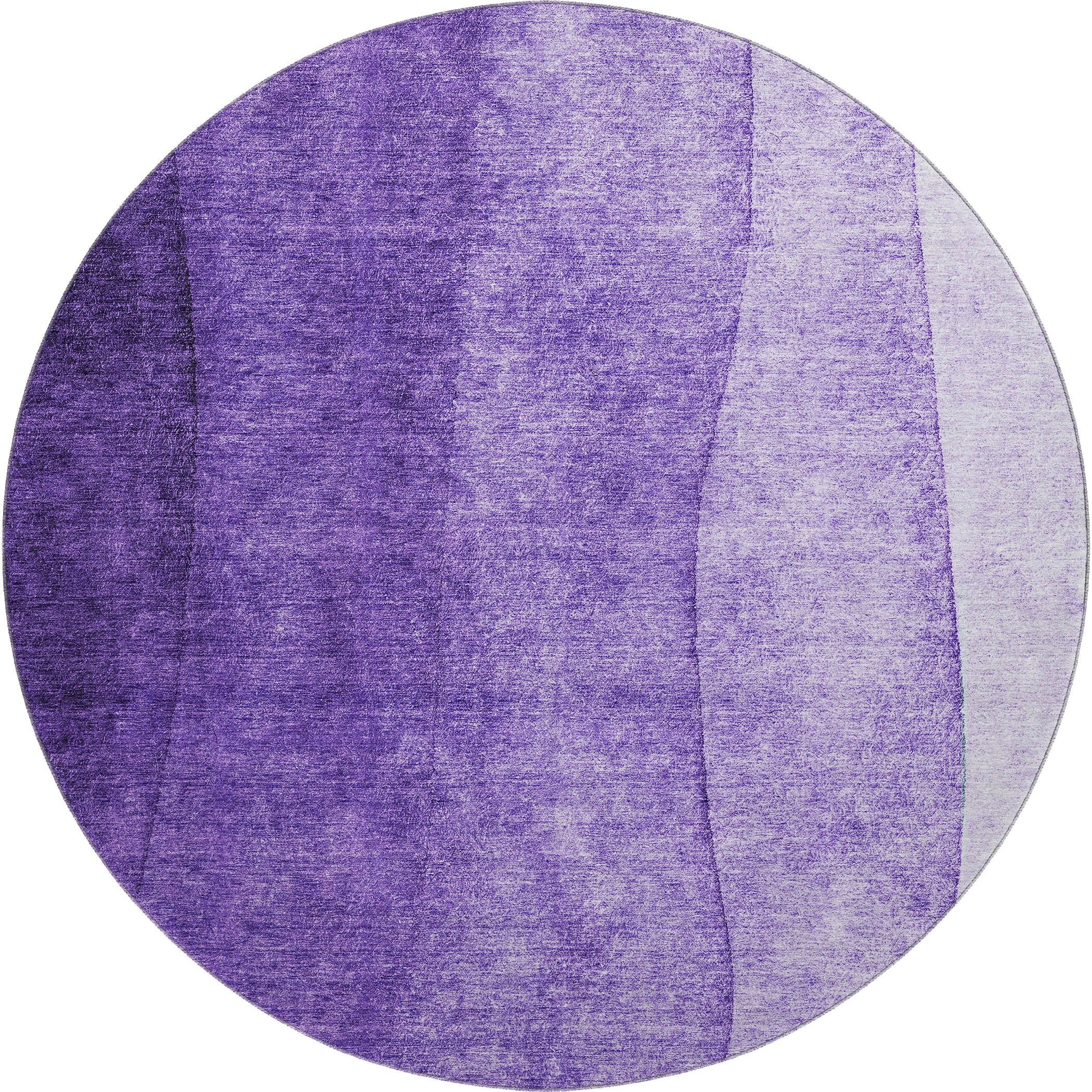 Lucerne Machine Washable Transitional Purple Rug 8' x 8' #shape_Round
