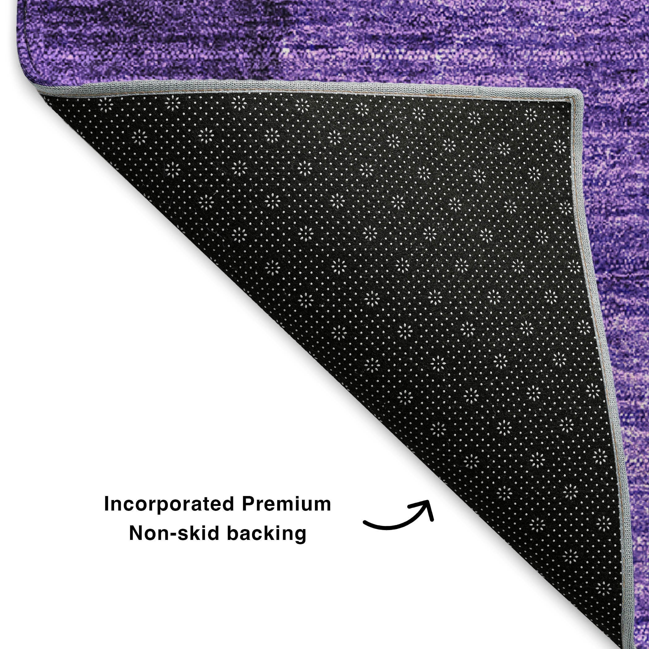 Lucerne Machine Washable Transitional Purple Rug 1'8" x 2'6" #shape_Rectangle