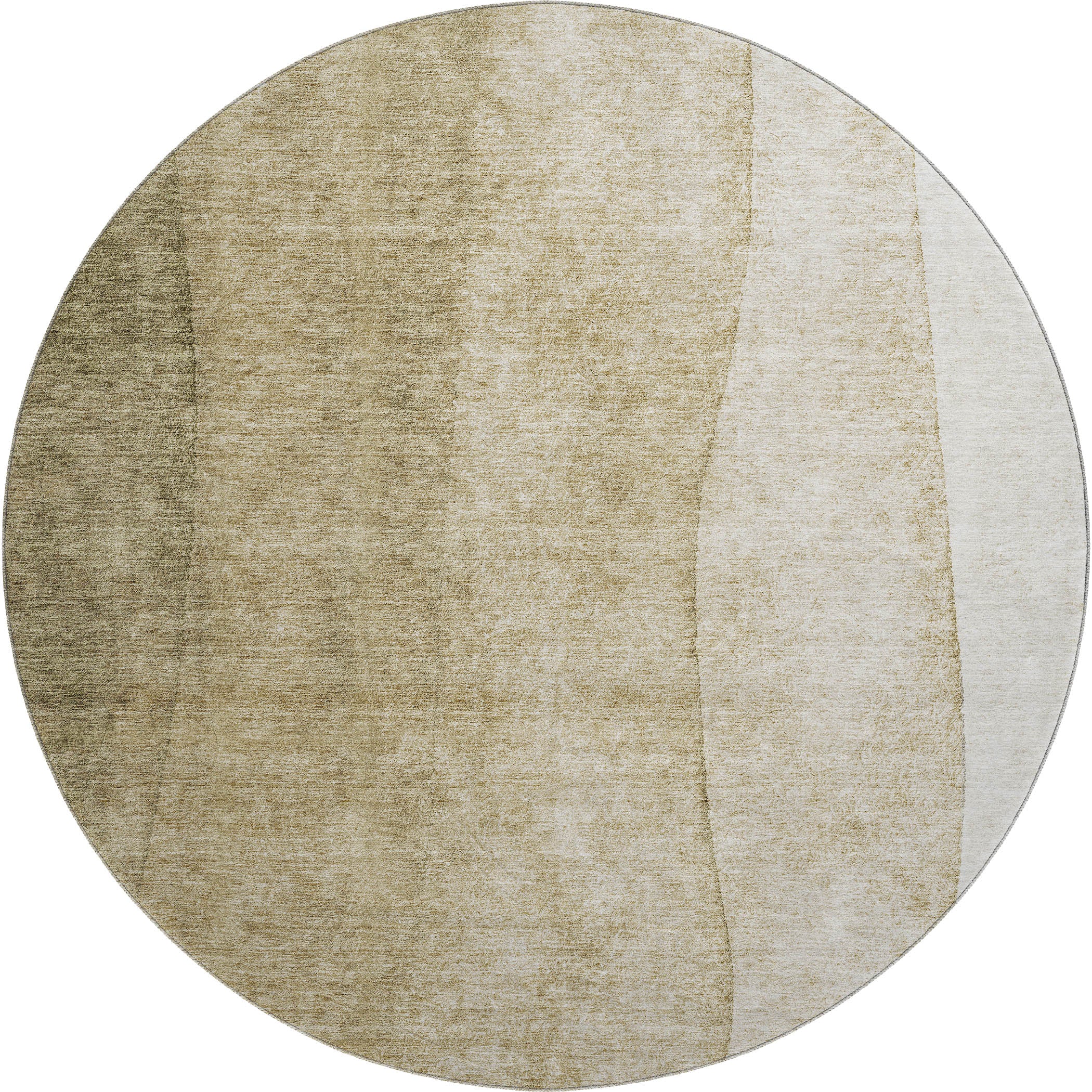 Lucerne Machine Washable Transitional Taupe Brown Rug 8' x 8' #shape_Round