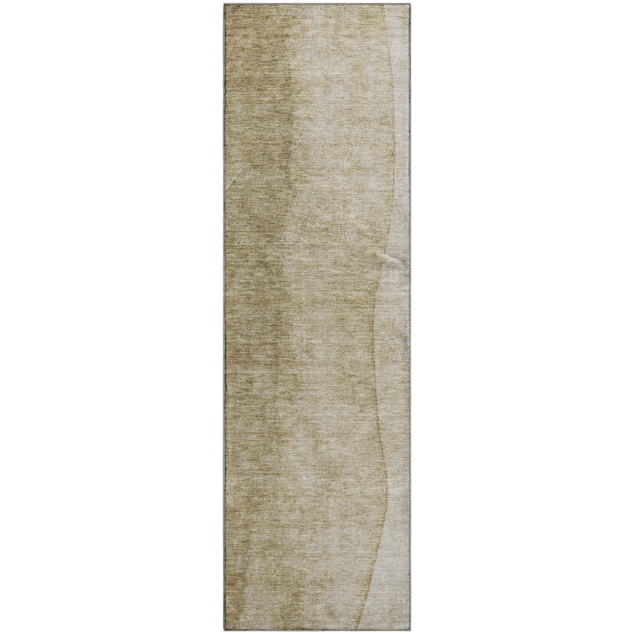Lucerne Machine Washable Transitional Taupe Brown Rug 2'3" x 7'6" #shape_Runner