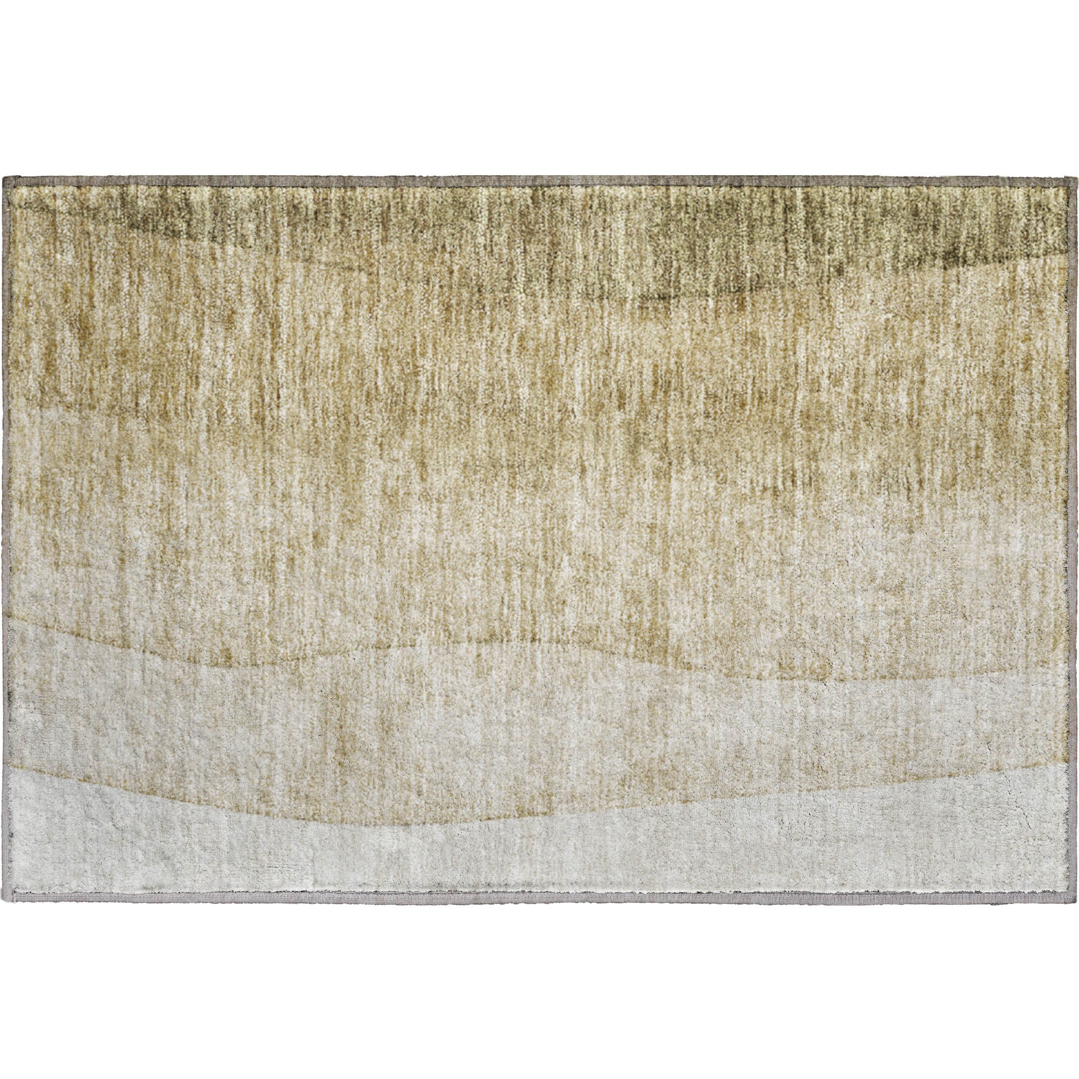 Lucerne Machine Washable Transitional Taupe Brown Rug 1'8" x 2'6" #shape_Rectangle