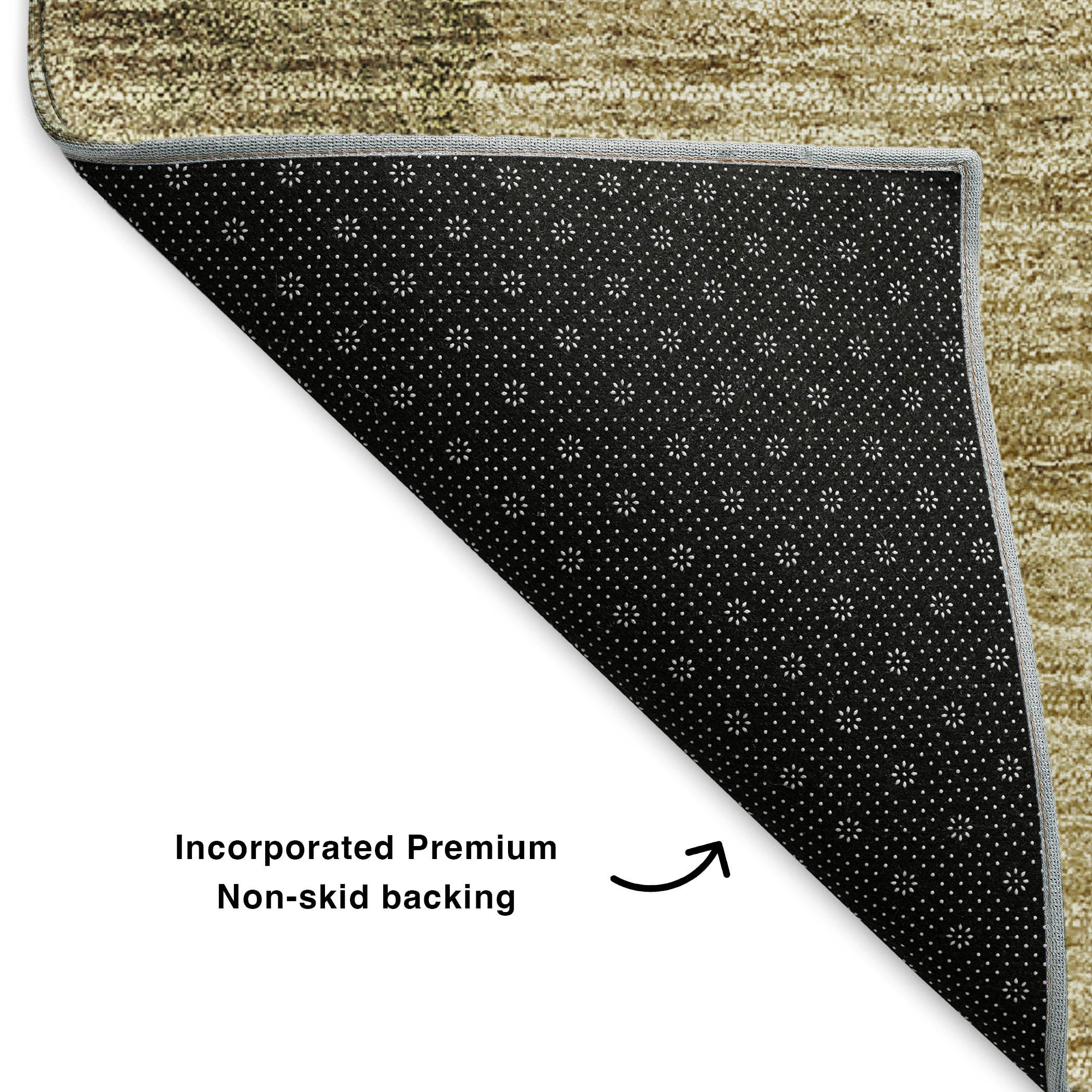 Lucerne Machine Washable Transitional Taupe Brown Rug 1'8" x 2'6" #shape_Rectangle