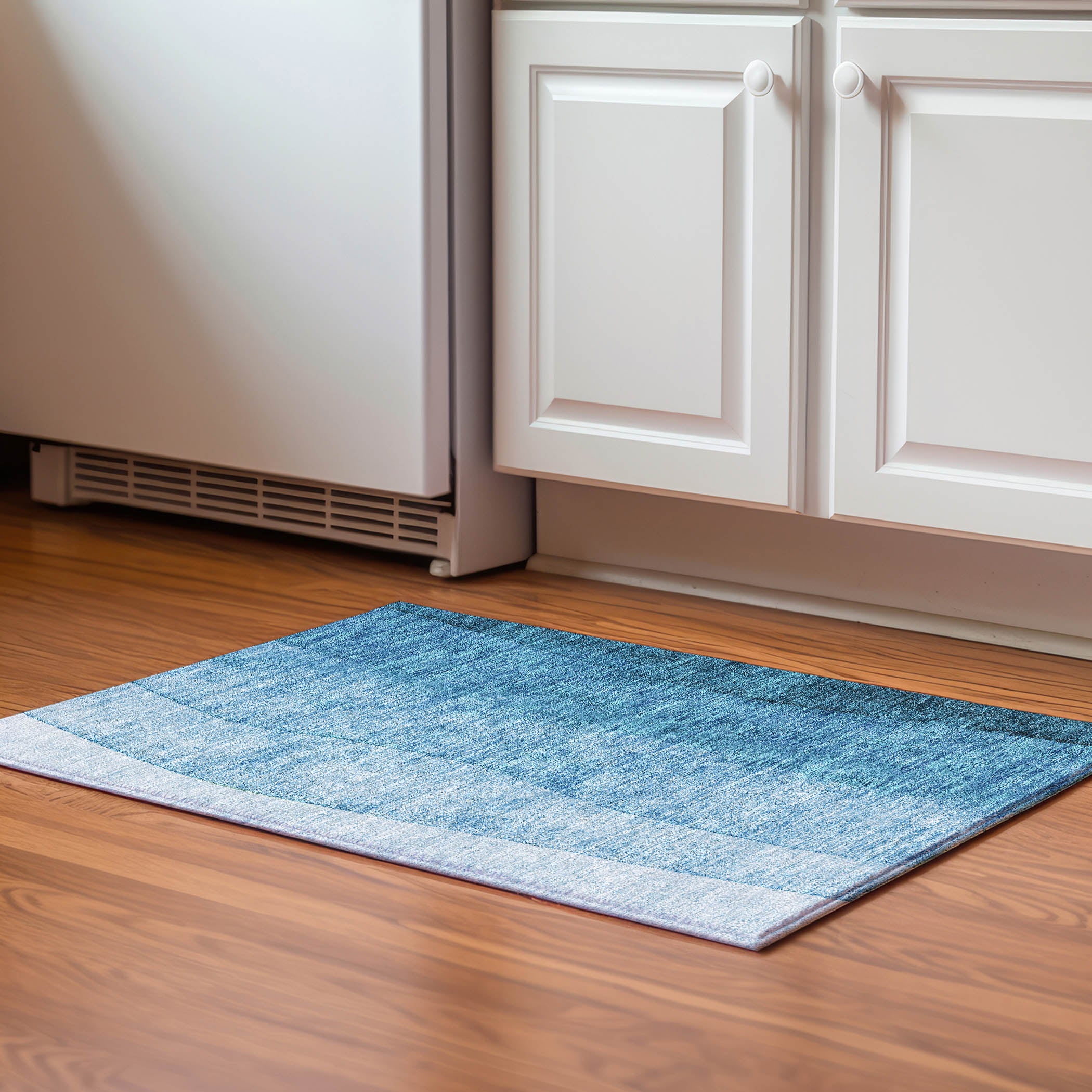 Lucerne Machine Washable Transitional Teal Rug 1'8" x 2'6" #shape_Rectangle