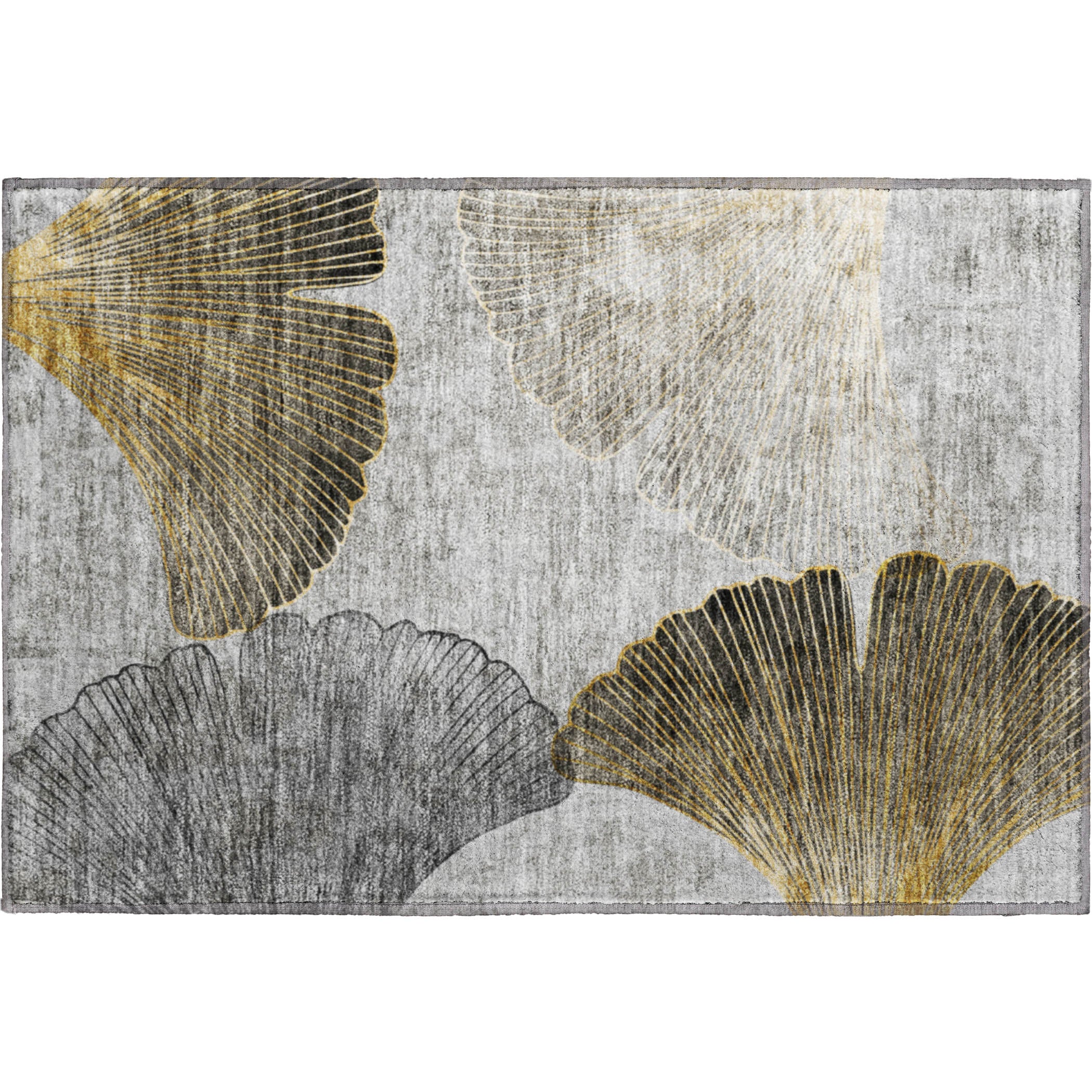 Sarajevo Machine Washable Transitional Gray Rug 1'8" x 2'6" #shape_Rectangle