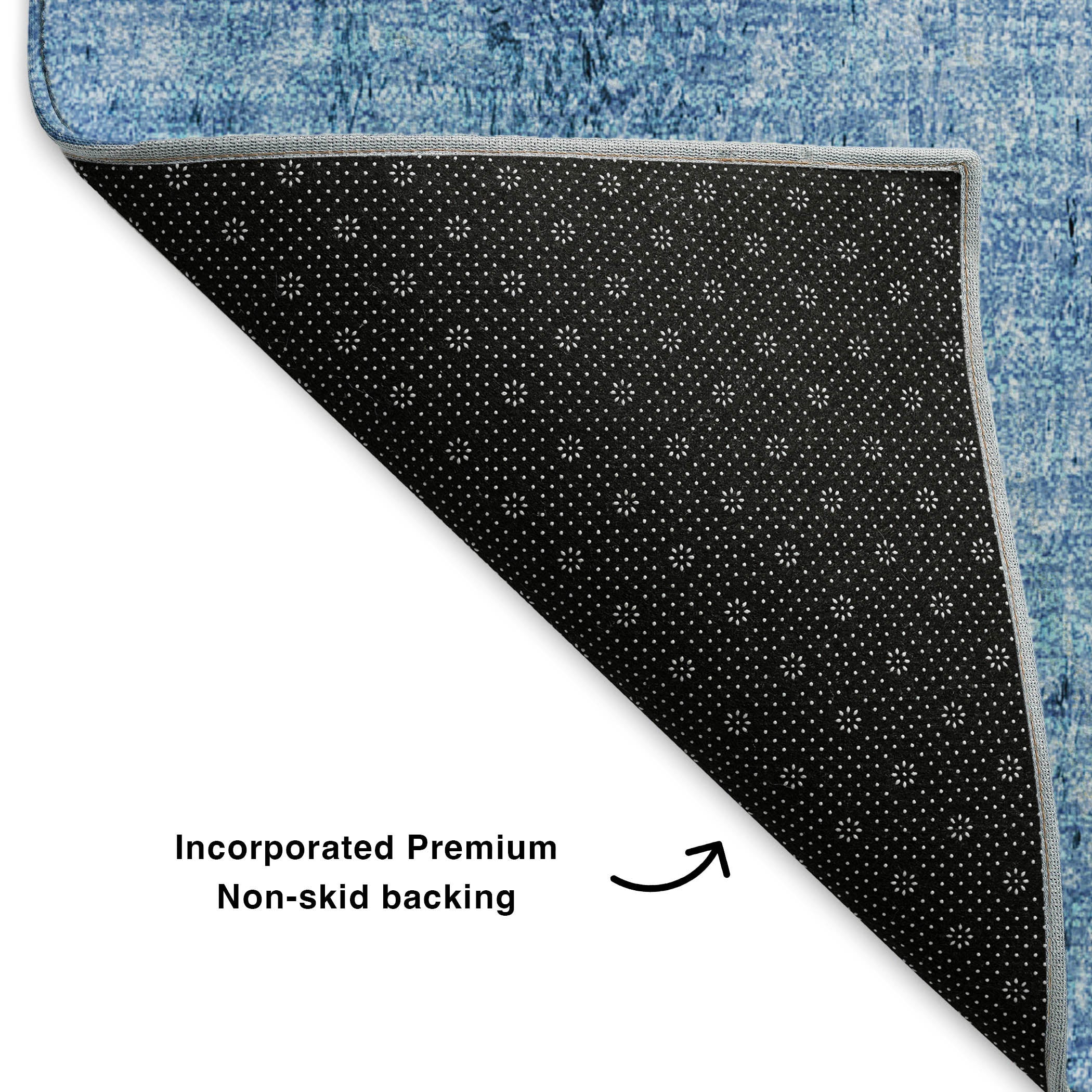 Athens Machine Washable Transitional Blue Rug 1'8" x 2'6" #shape_Rectangle