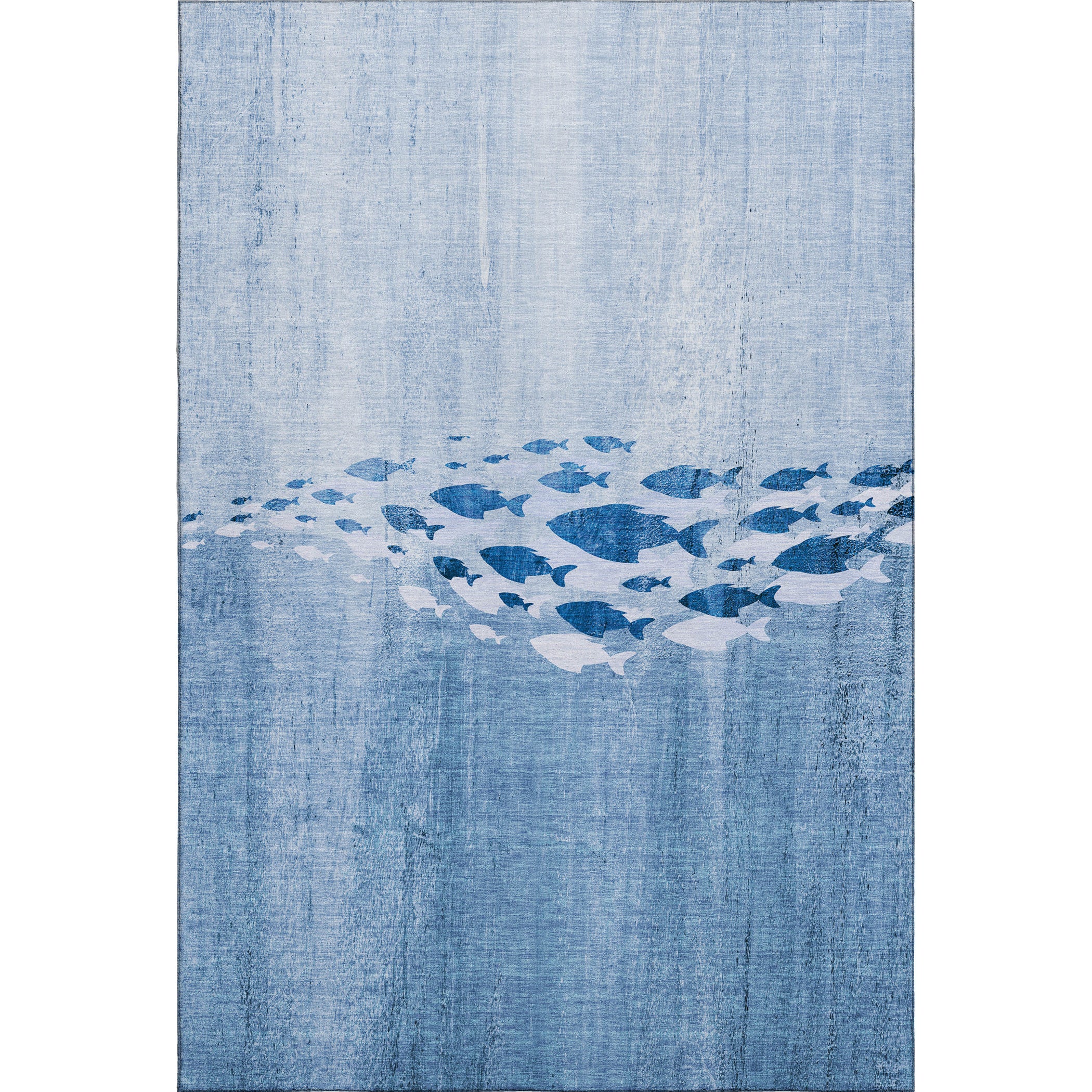 Athens Machine Washable Transitional Blue Rug 2'6" x 3'10" #shape_Rectangle