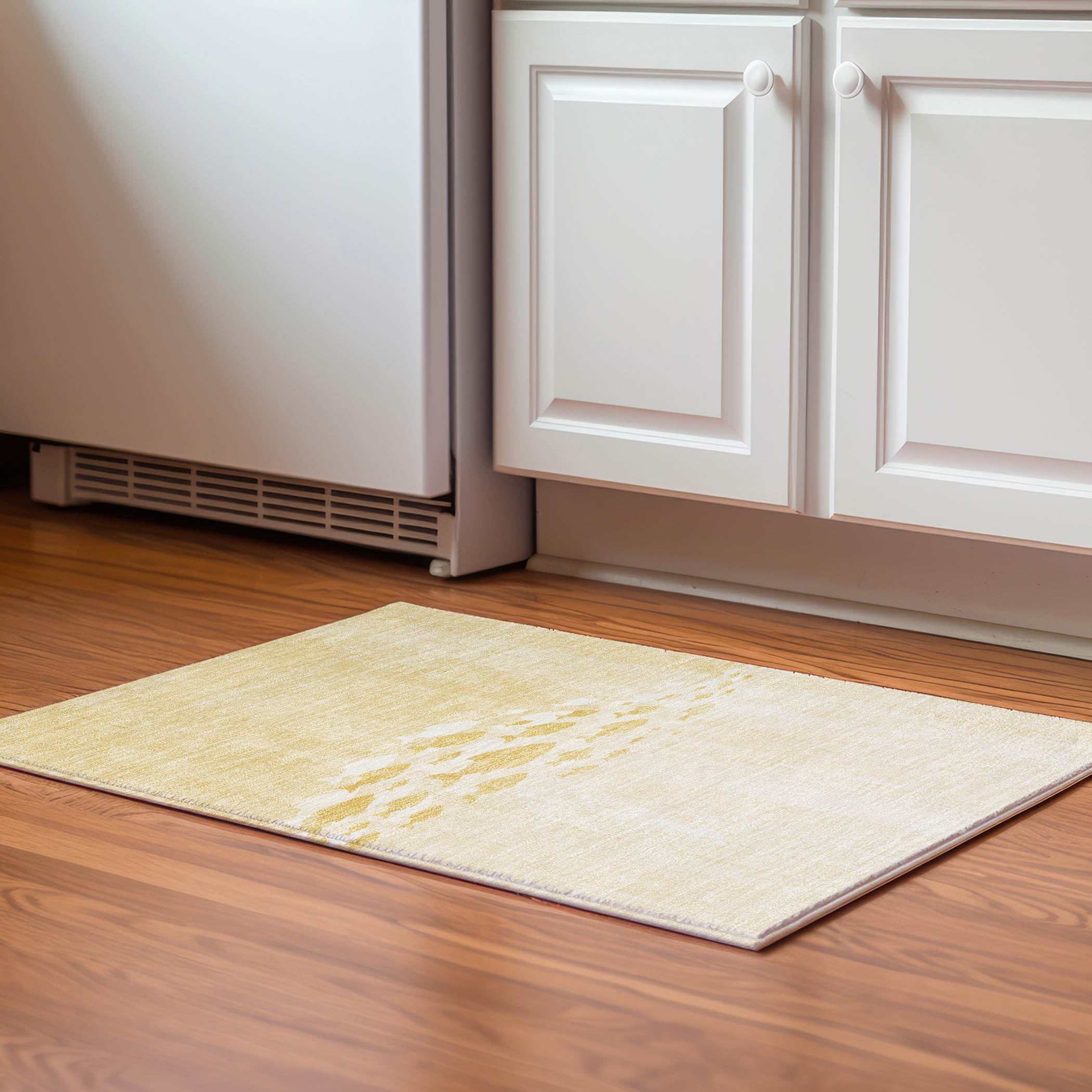 Athens Machine Washable Transitional Gold Rug 1'8" x 2'6" #shape_Rectangle