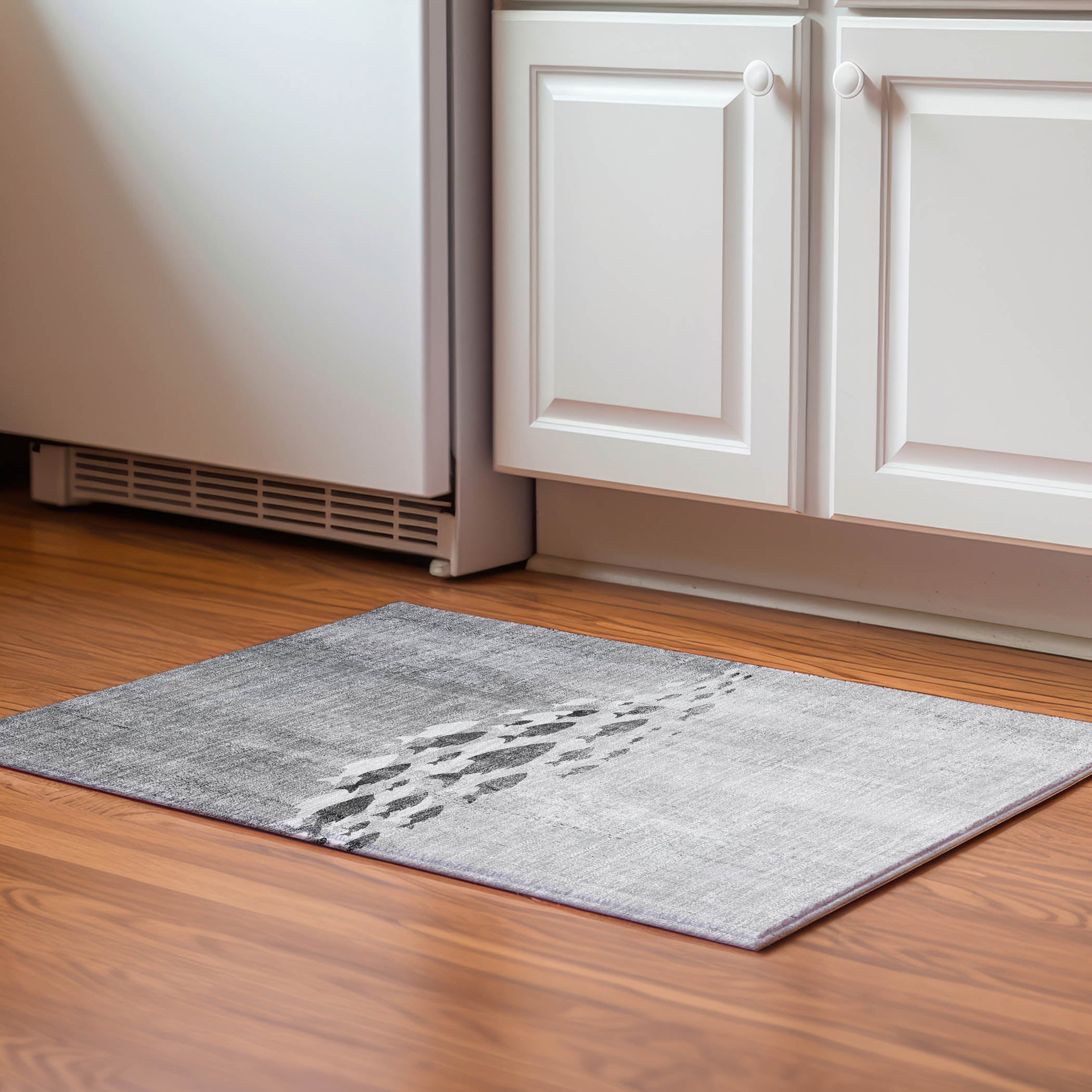 Athens Machine Washable Transitional Gray Rug 1'8" x 2'6" #shape_Rectangle
