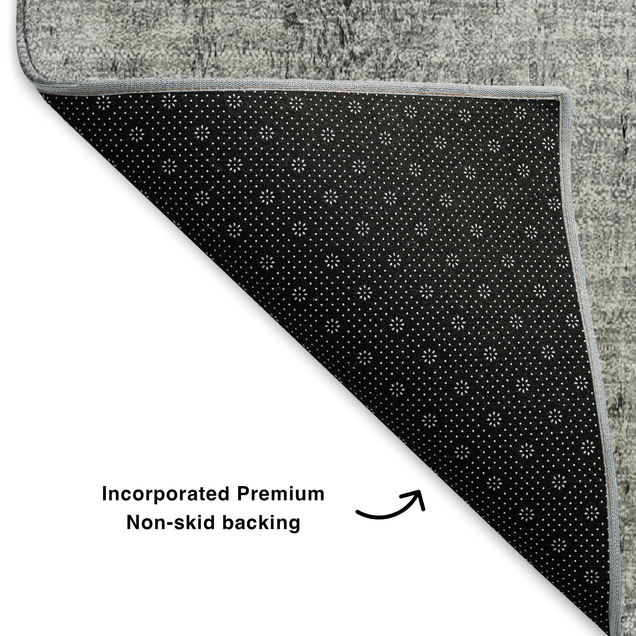 Athens Machine Washable Transitional Gray Rug 1'8" x 2'6" #shape_Rectangle