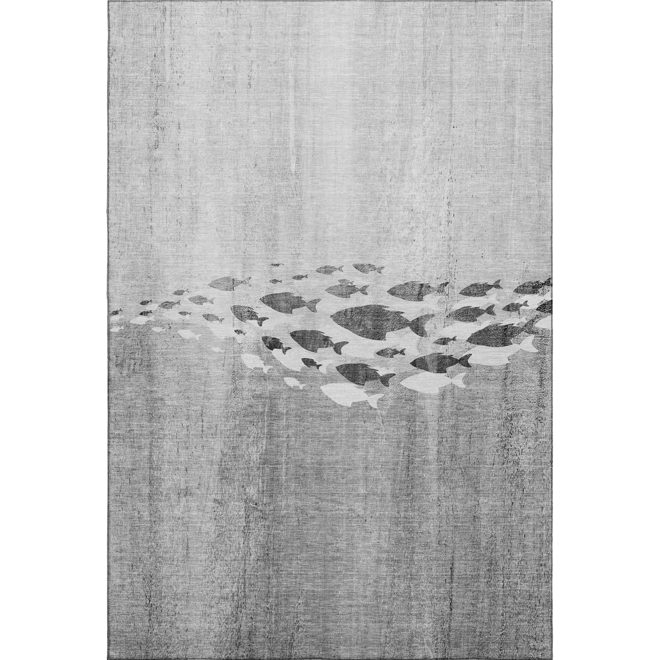 Athens Machine Washable Transitional Gray Rug 2'6" x 3'10" #shape_Rectangle