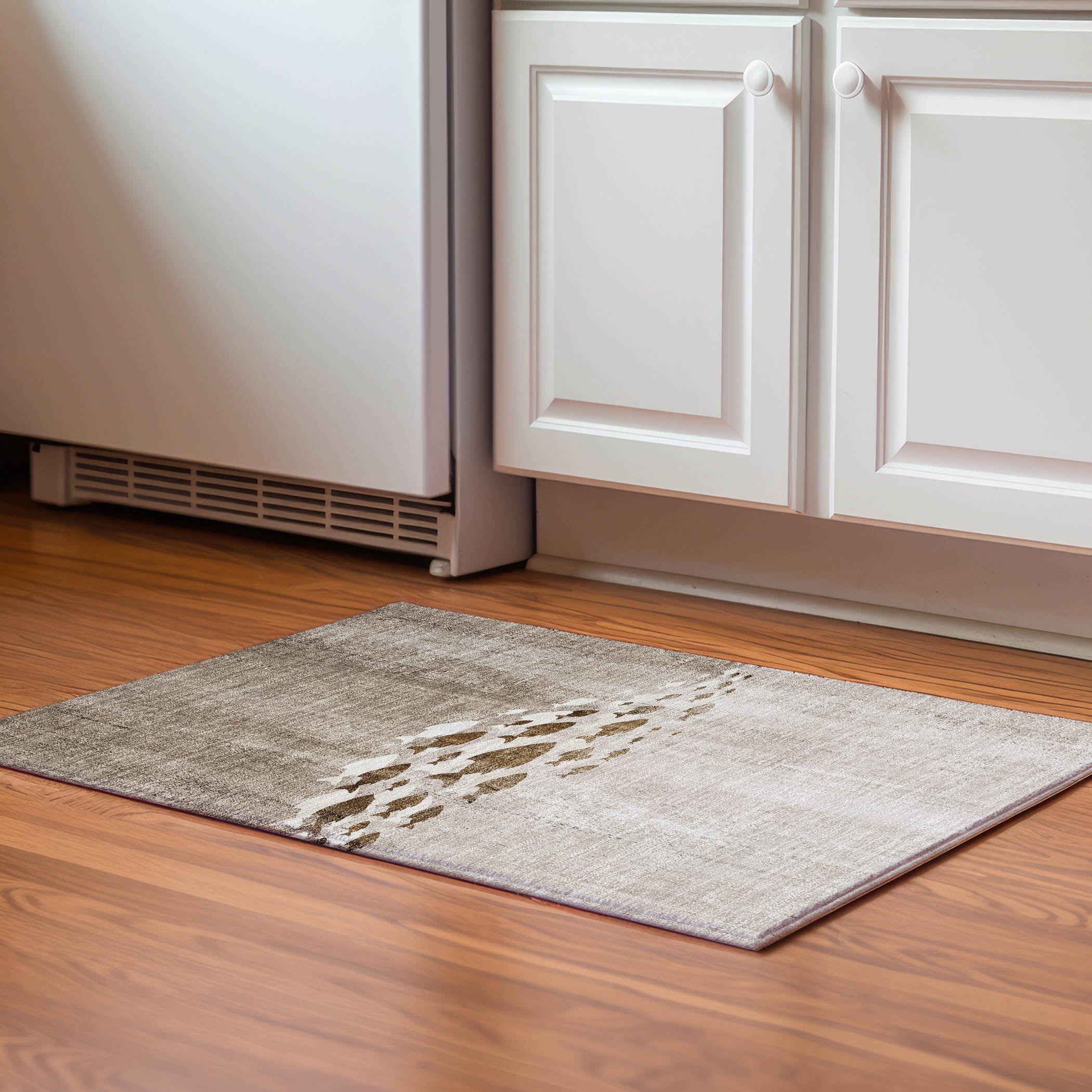 Athens Machine Washable Transitional Taupe Brown Rug 1'8" x 2'6" #shape_Rectangle