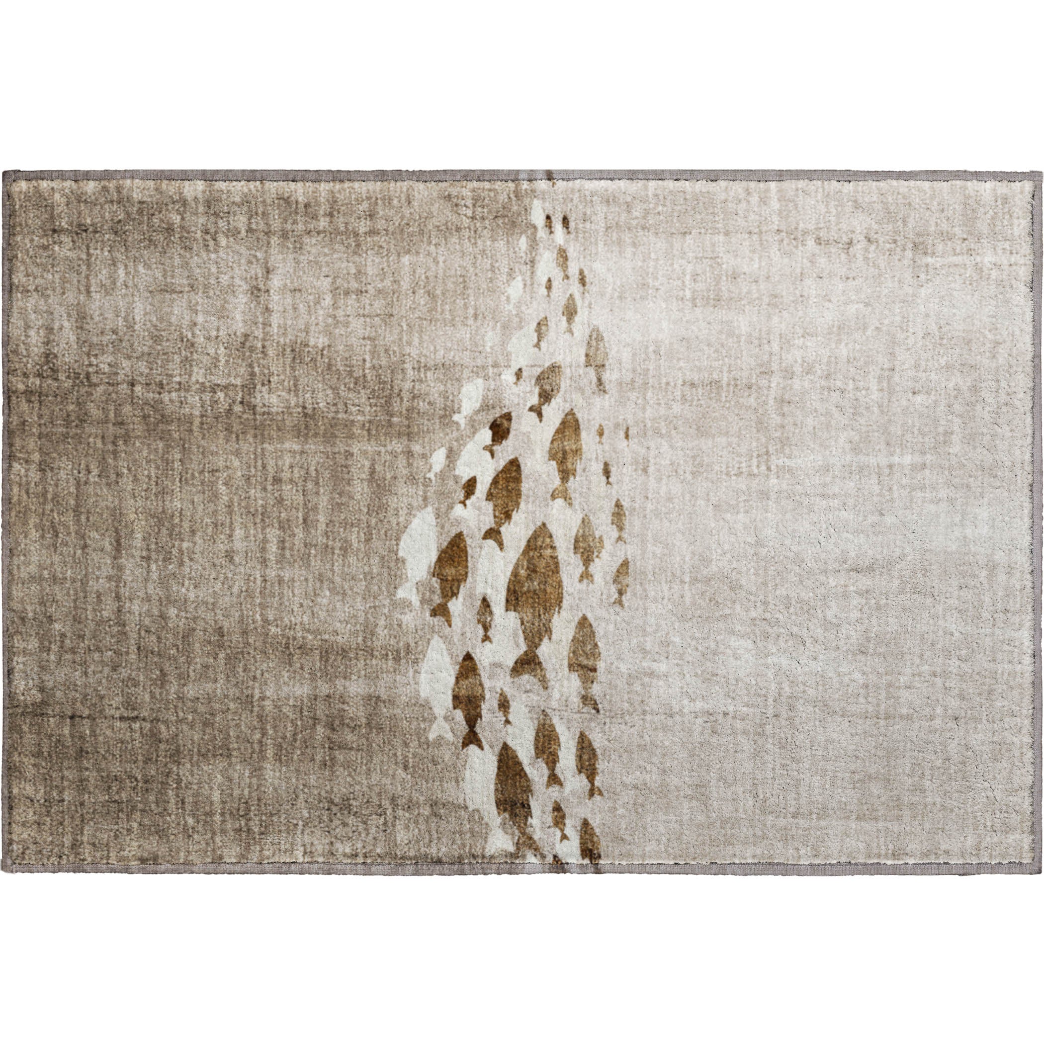 Athens Machine Washable Transitional Taupe Brown Rug 1'8" x 2'6" #shape_Rectangle