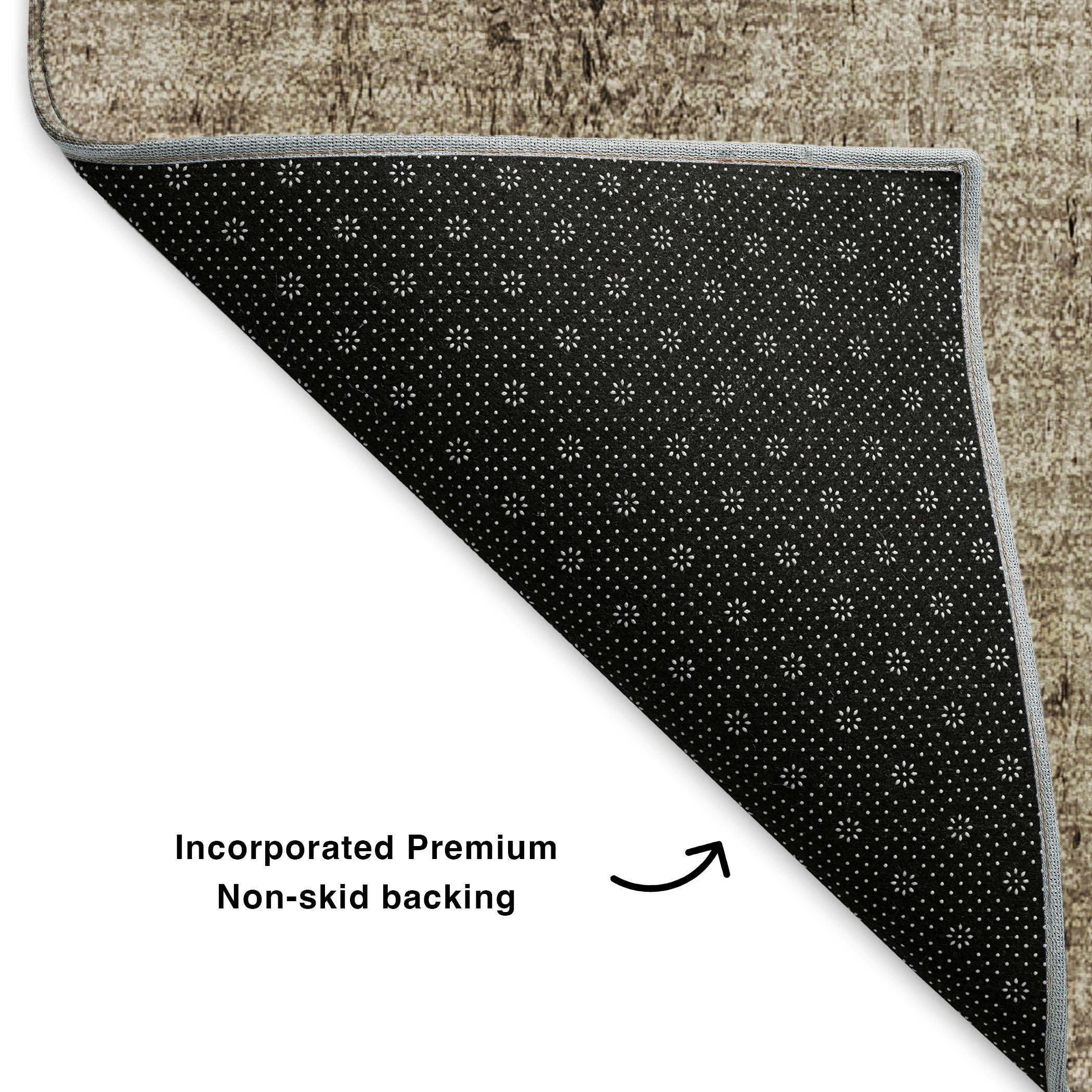 Athens Machine Washable Transitional Taupe Brown Rug 1'8" x 2'6" #shape_Rectangle