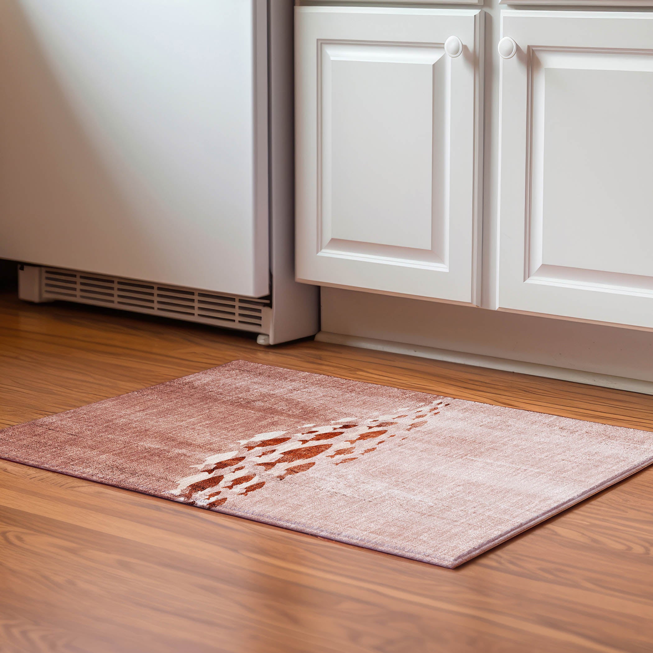 Athens Machine Washable Transitional Terracotta Orange Rug 1'8" x 2'6" #shape_Rectangle