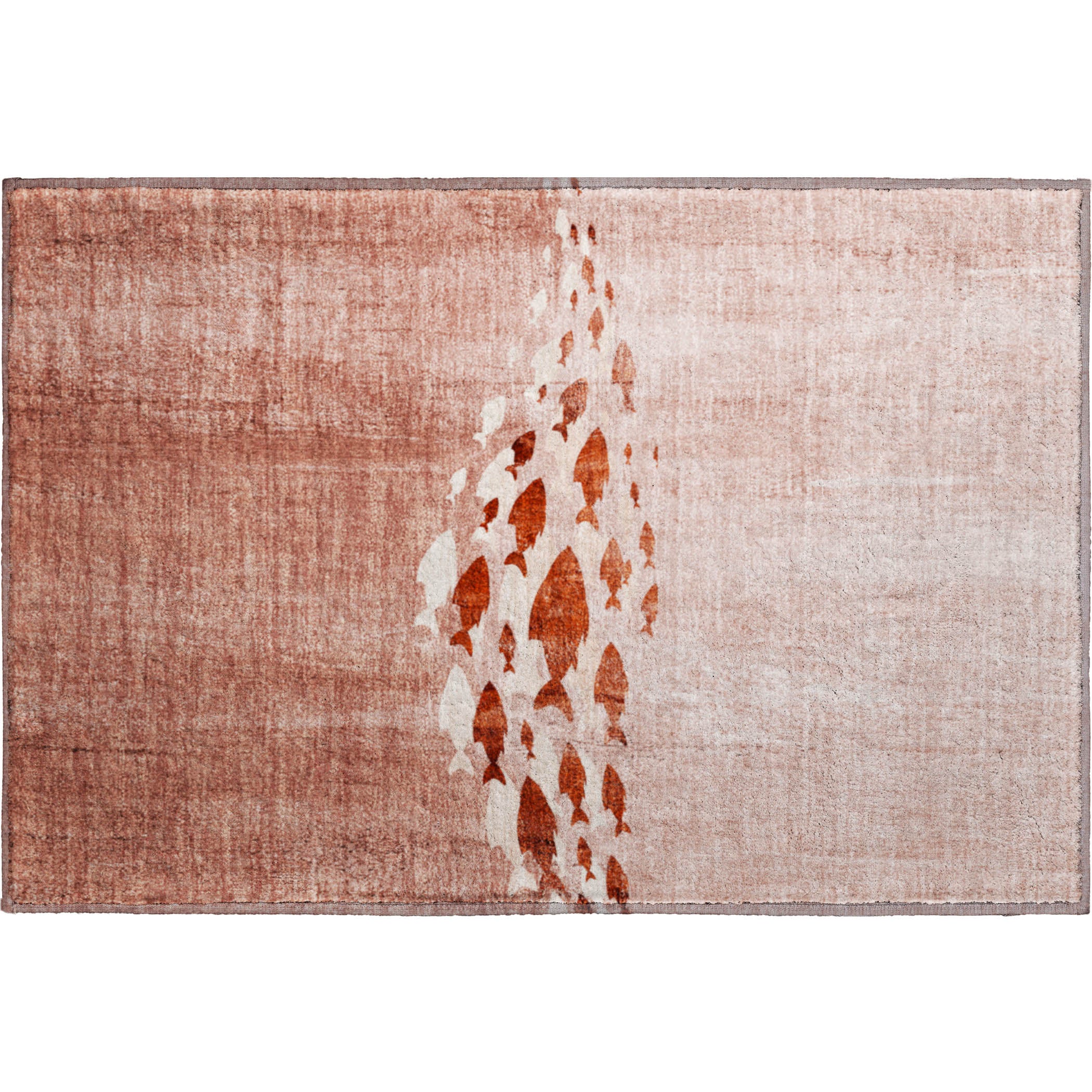 Athens Machine Washable Transitional Terracotta Orange Rug 1'8" x 2'6" #shape_Rectangle