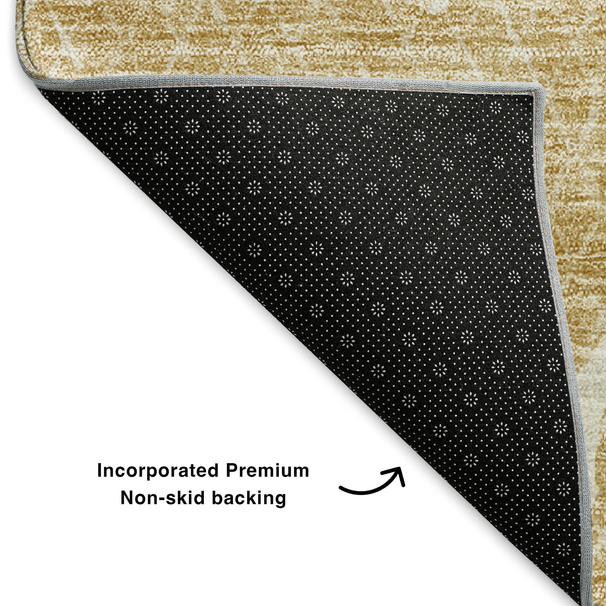 Luang Prabang Machine Washable Transitional Beige Brown Rug 1'8" x 2'6" #shape_Rectangle