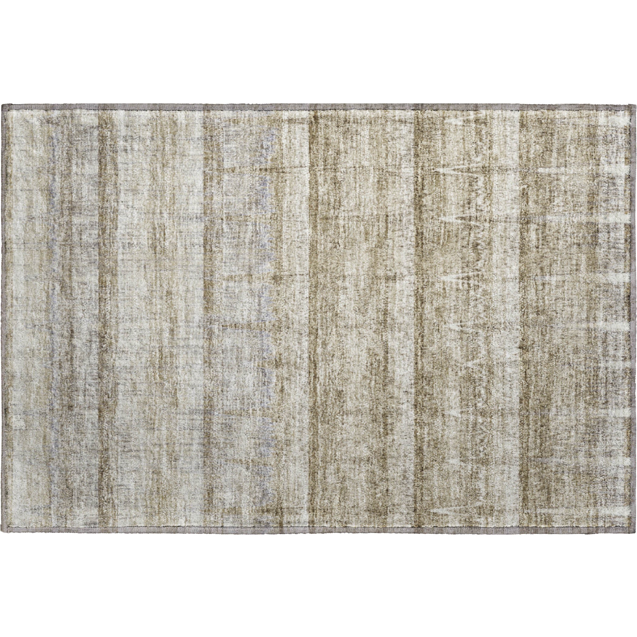 Kotor Machine Washable Transitional Taupe Brown Rug 1'8" x 2'6" #shape_Rectangle