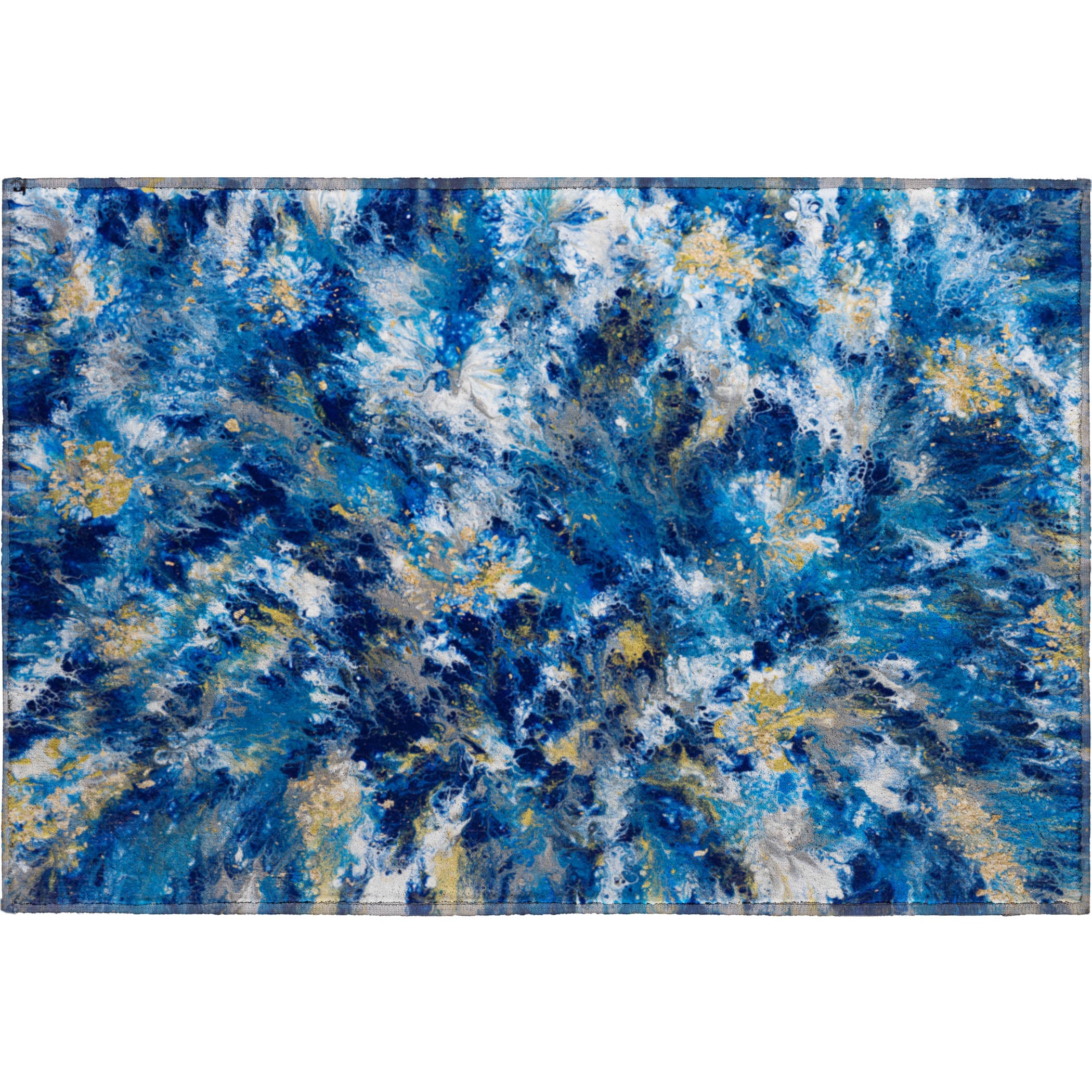Seville Machine Washable Contemporary Blue Rug 1'8" x 2'6" #shape_Rectangle