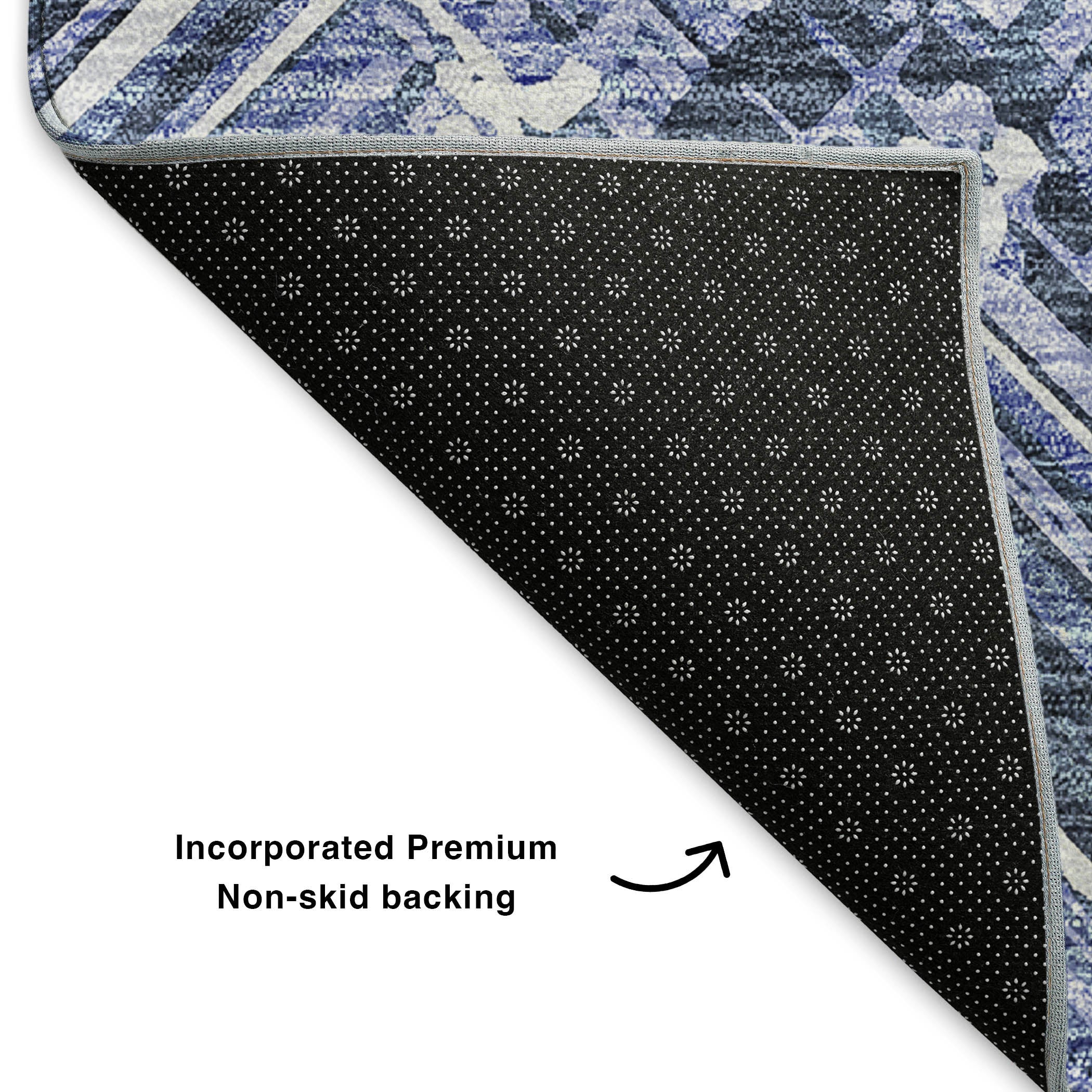 Istanbul Machine Washable Transitional Blue Rug 1'8" x 2'6" #shape_Rectangle