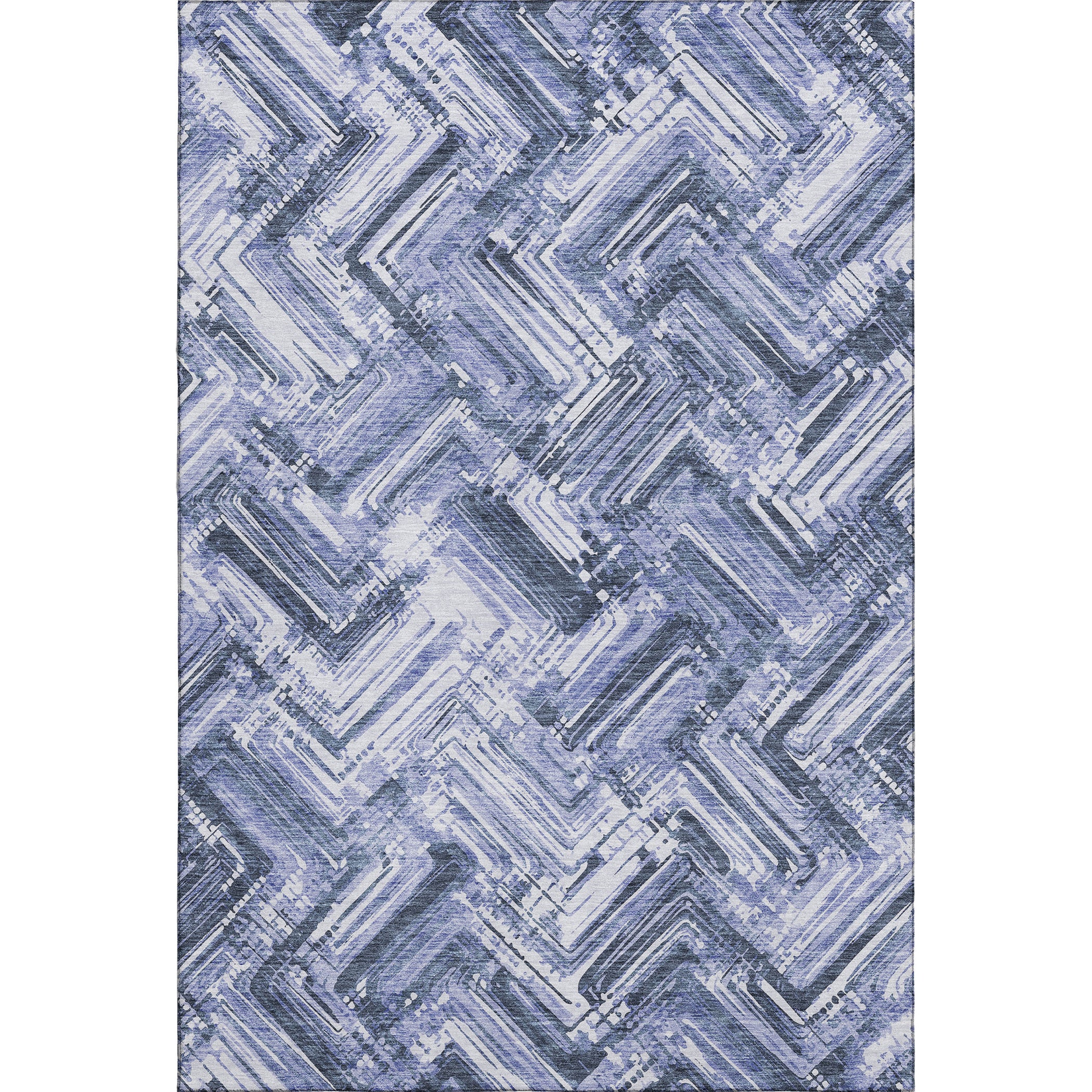 Istanbul Machine Washable Transitional Blue Rug 2'6" x 3'10" #shape_Rectangle