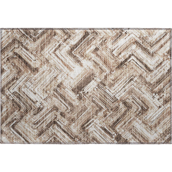 Istanbul Machine Washable Transitional Brown Rug 1'8" x 2'6"