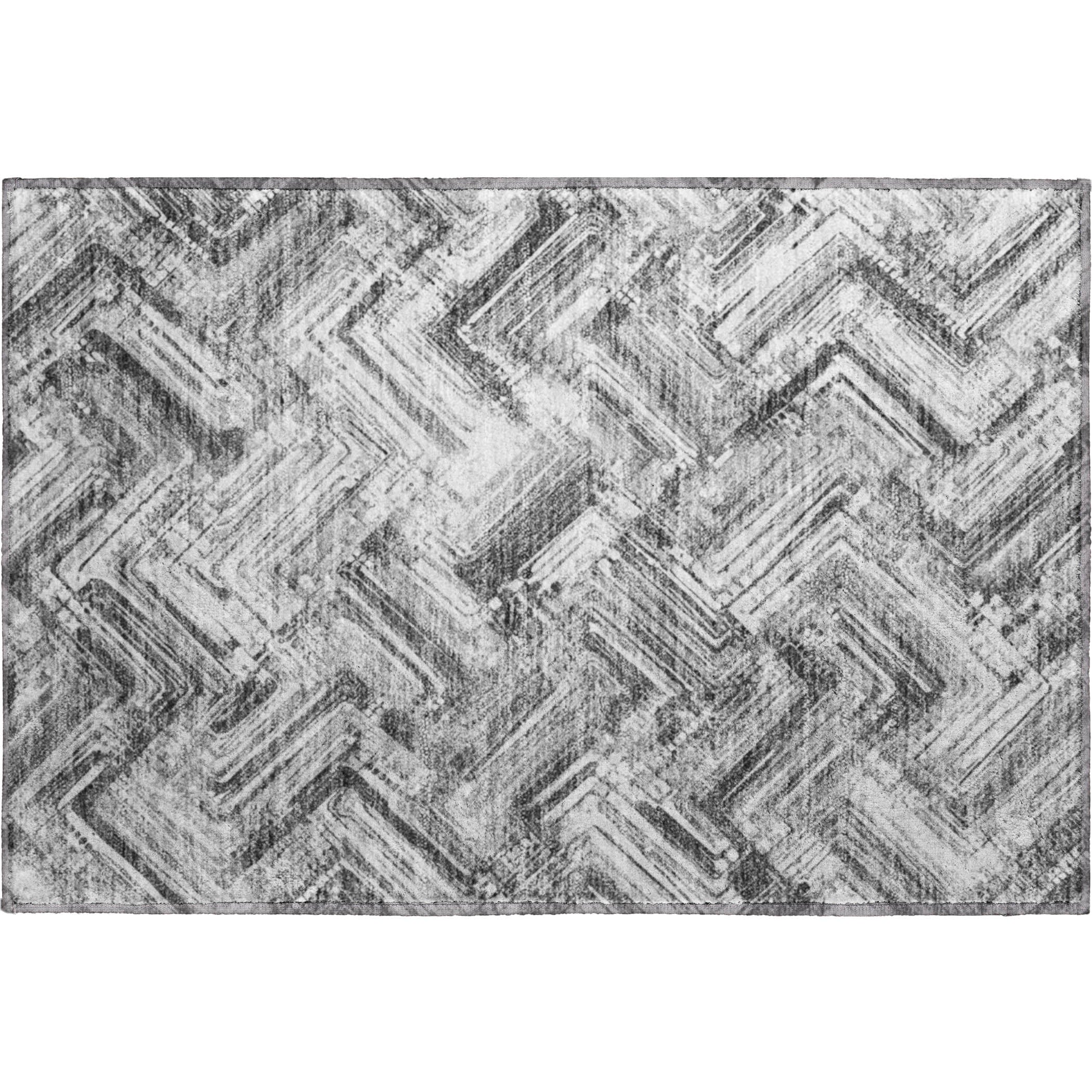 Istanbul Machine Washable Transitional Gray Rug 1'8" x 2'6" #shape_Rectangle