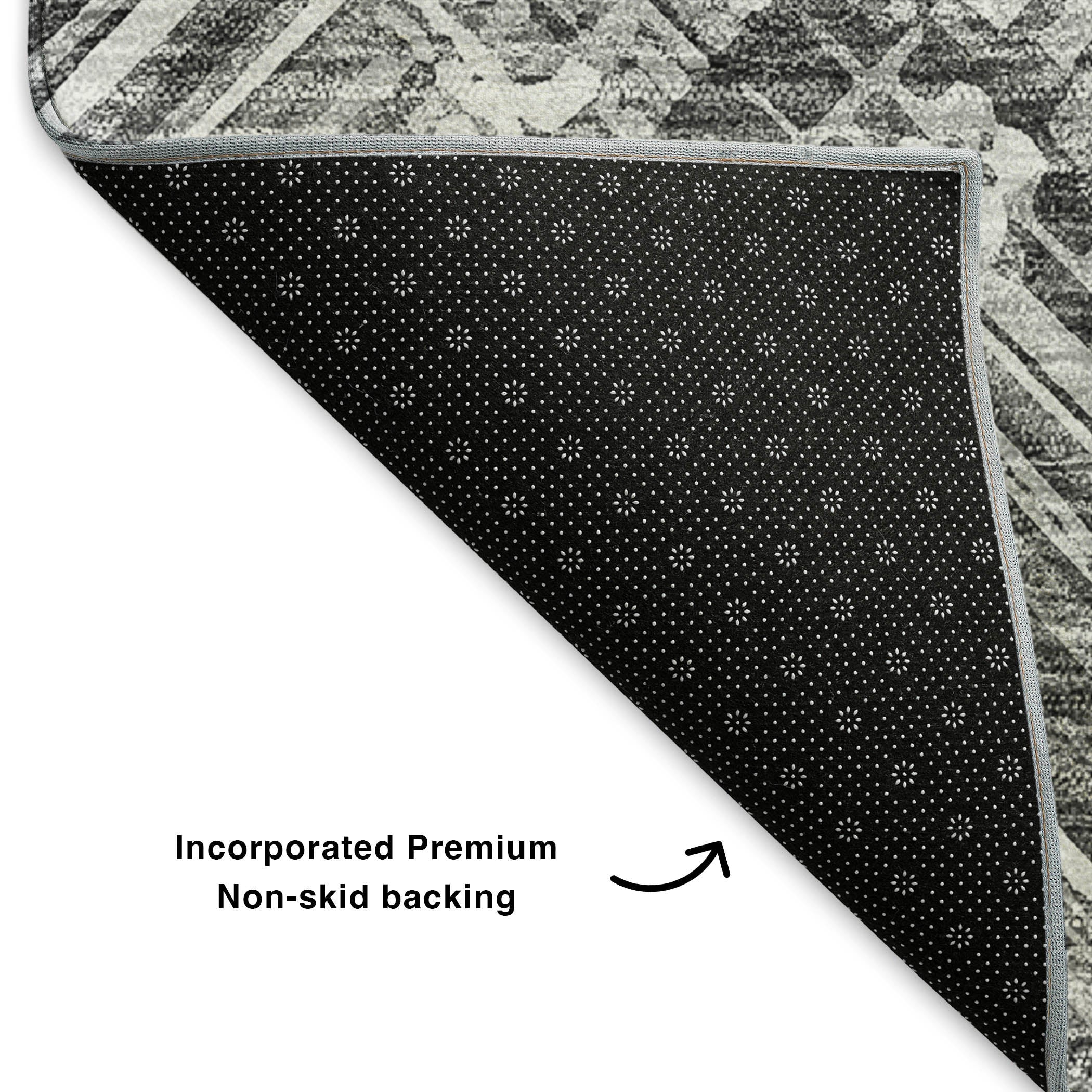 Istanbul Machine Washable Transitional Gray Rug 1'8" x 2'6" #shape_Rectangle