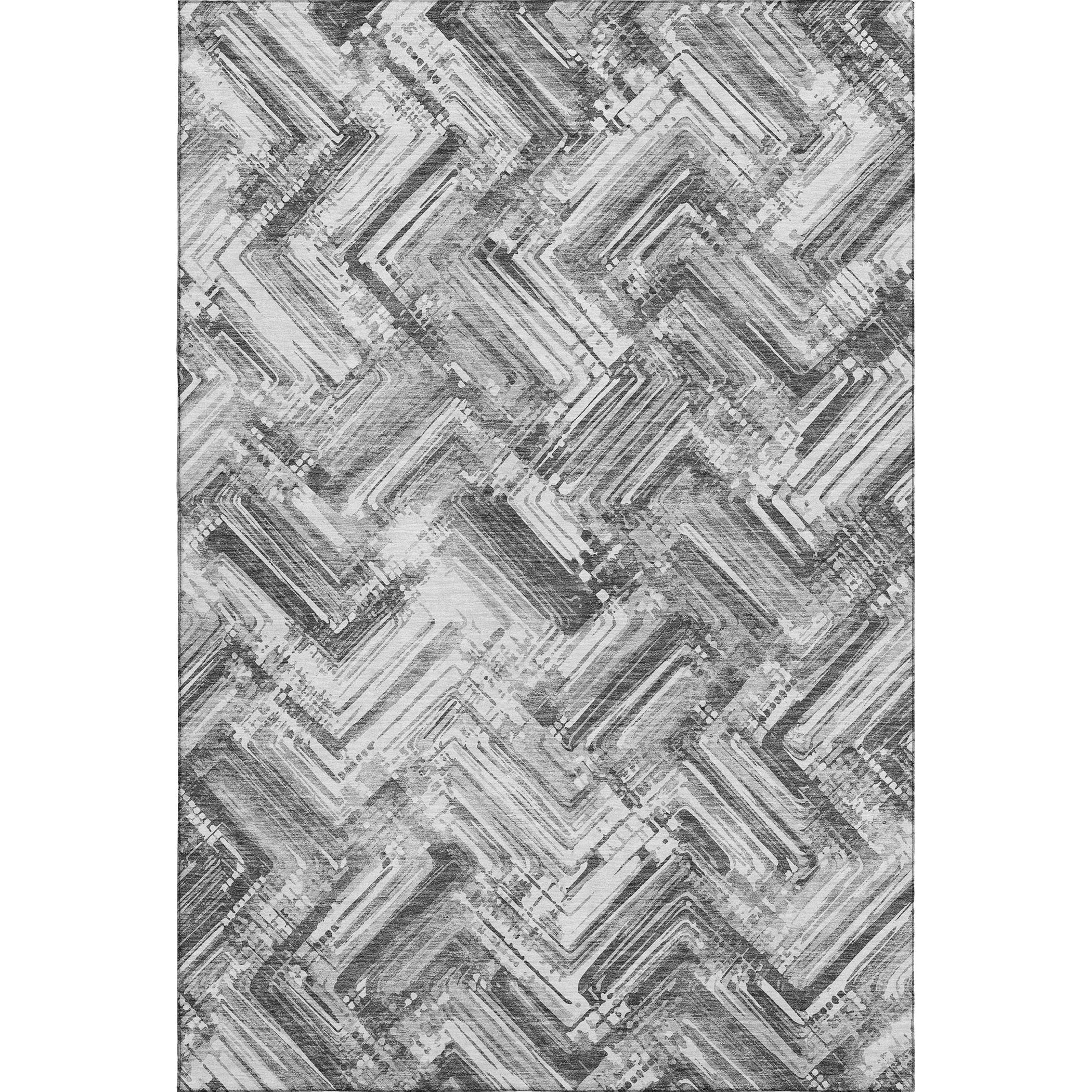 Istanbul Machine Washable Transitional Gray Rug 2'6" x 3'10" #shape_Rectangle