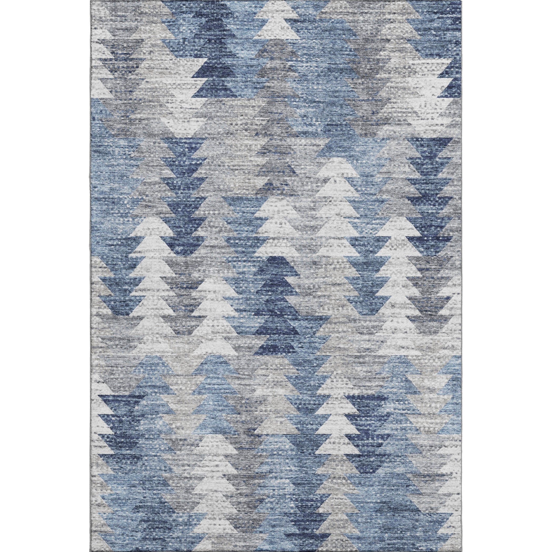 Luang Prabang Machine Washable Transitional Blue Rug 2'6" x 3'10" #shape_Rectangle
