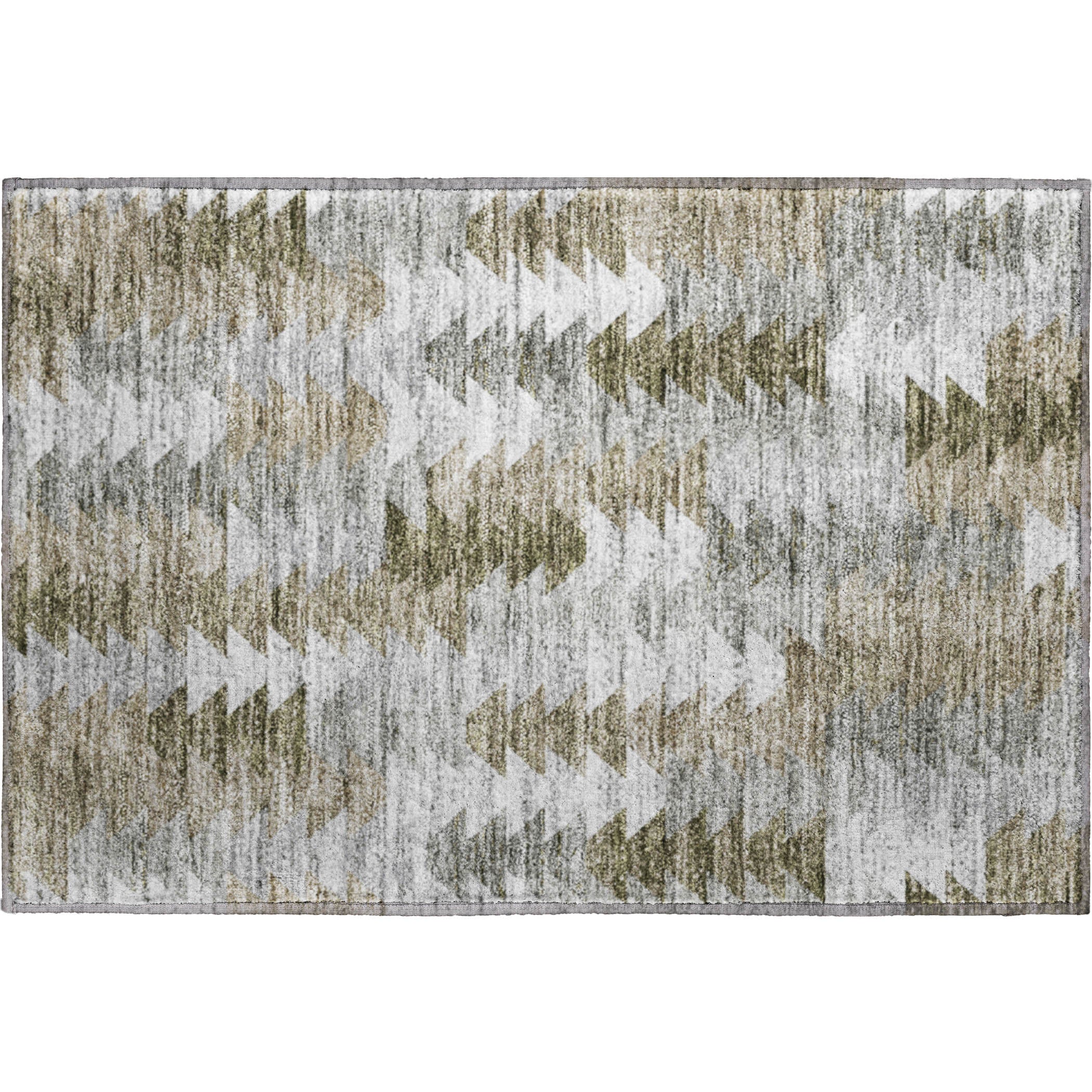 Luang Prabang Machine Washable Transitional Brown Rug 1'8" x 2'6" #shape_Rectangle
