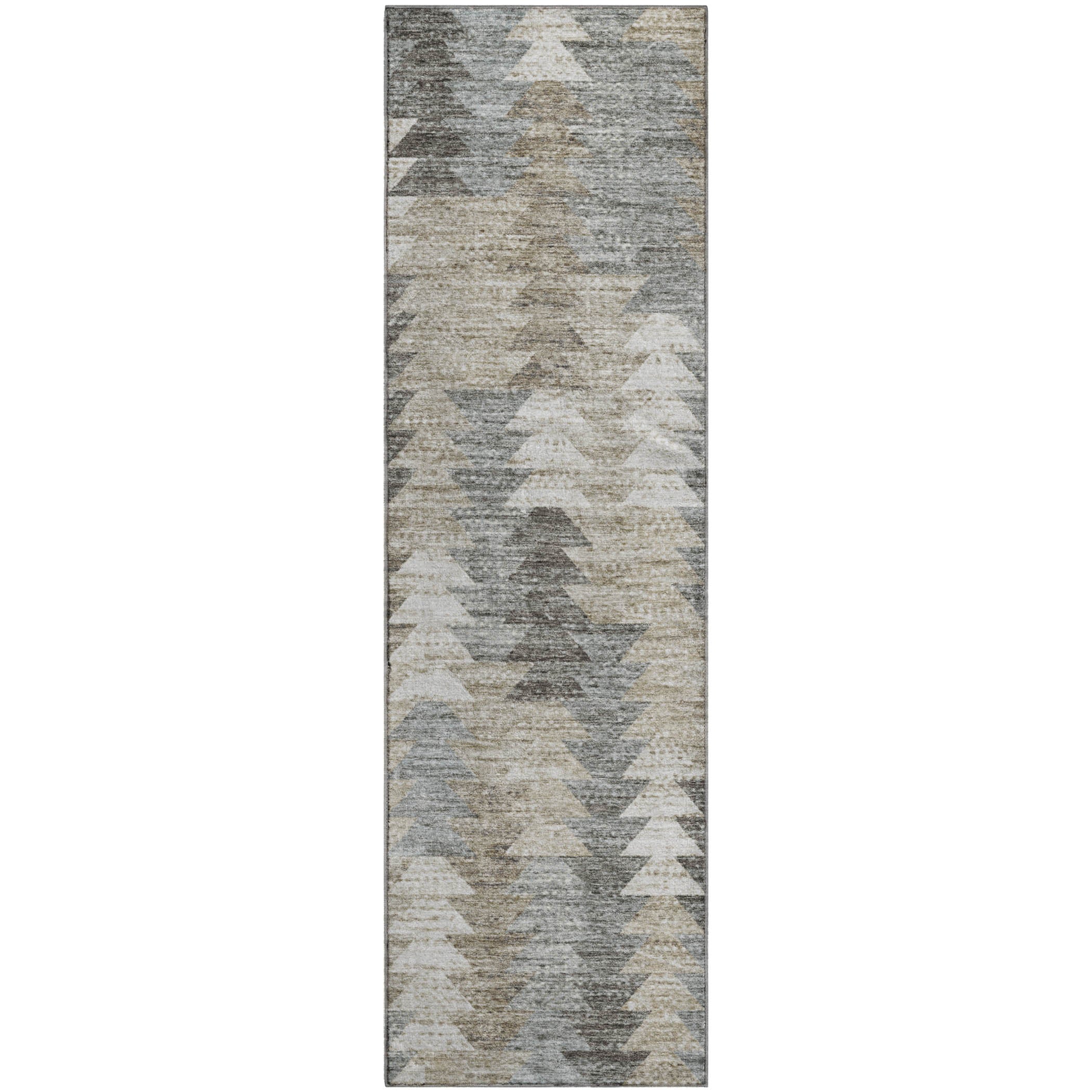 Luang Prabang Machine Washable Transitional Taupe Brown Rug 2'3" x 7'6" #shape_Runner