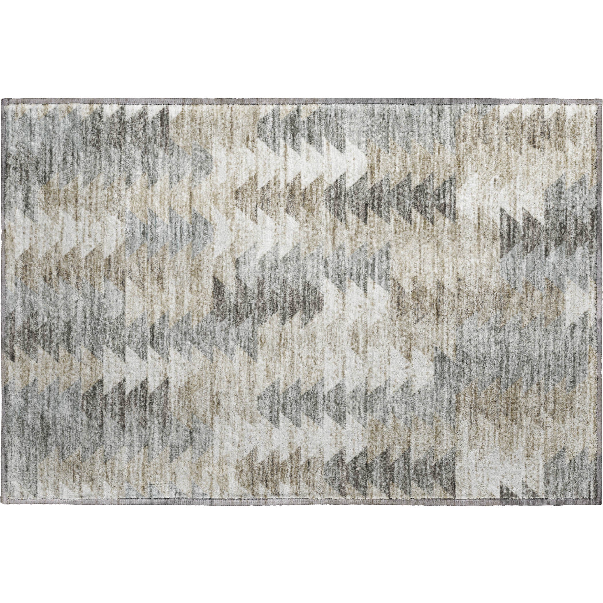 Luang Prabang Machine Washable Transitional Taupe Brown Rug 1'8" x 2'6" #shape_Rectangle