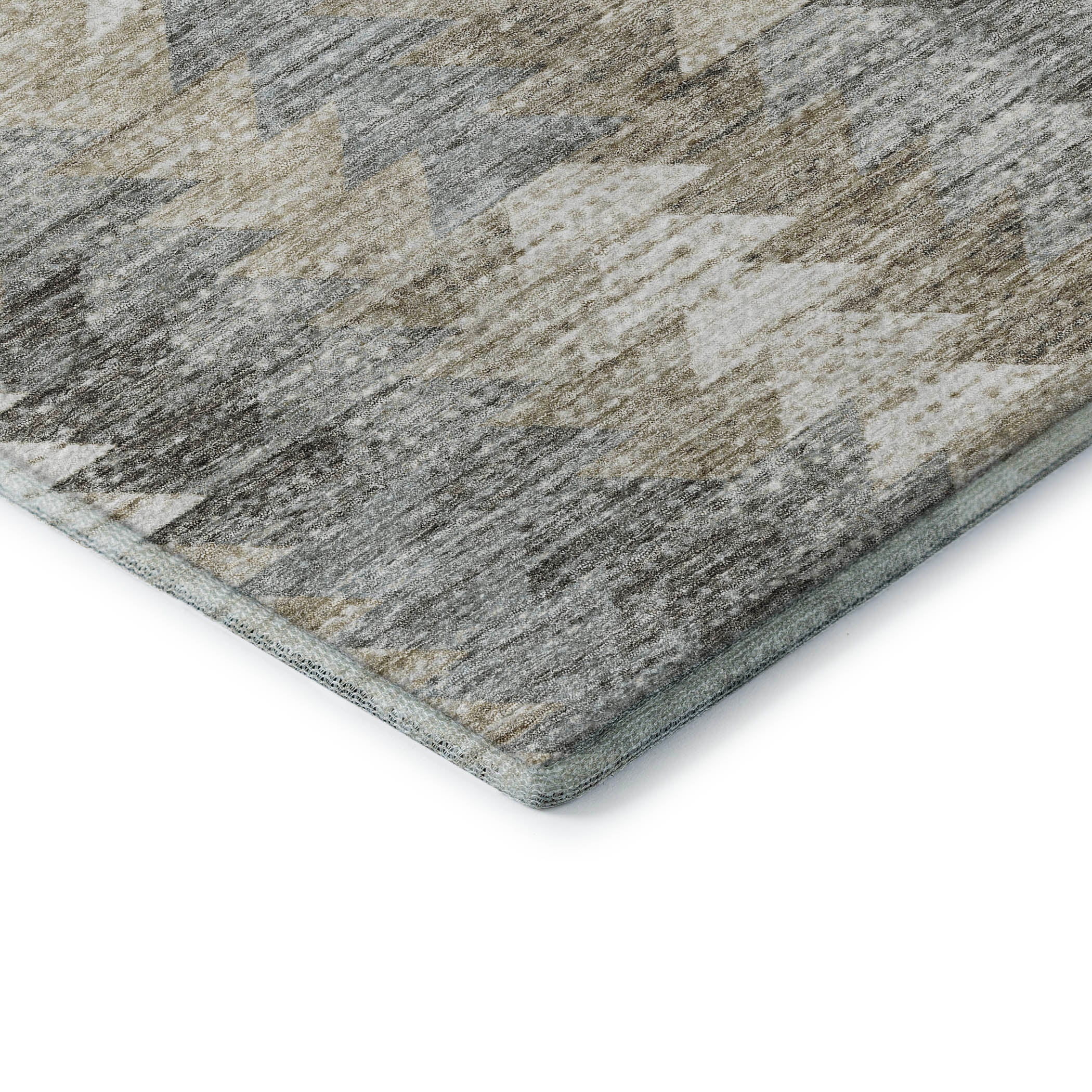 Luang Prabang Machine Washable Transitional Taupe Brown Rug 1'8" x 2'6" #shape_Rectangle
