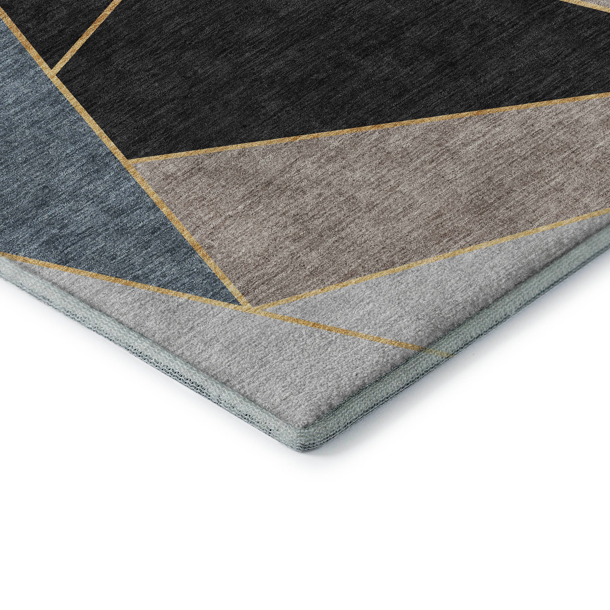 Mdina Machine Washable Transitional Blue Rug 1'8" x 2'6" #shape_Rectangle