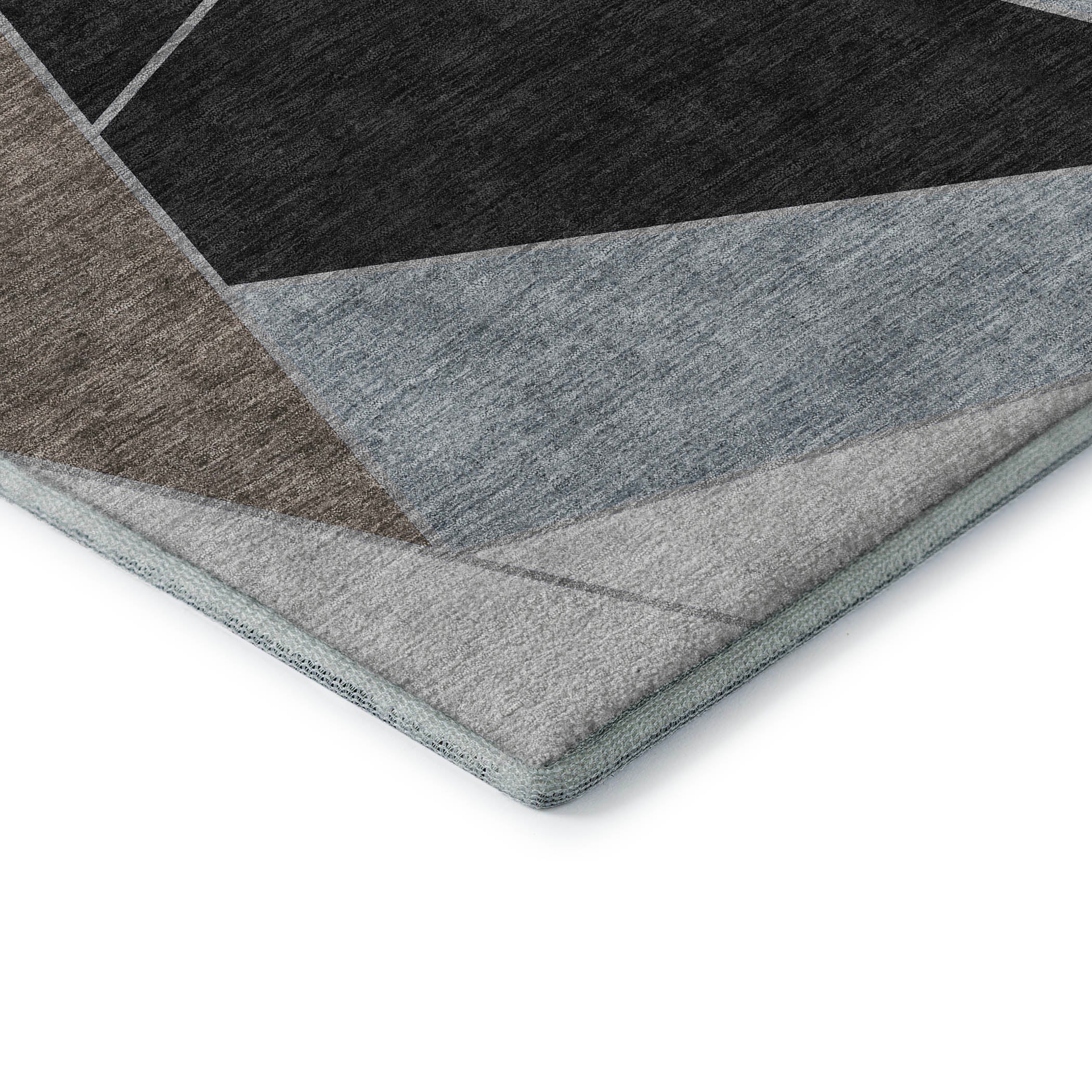 Mdina Machine Washable Transitional Chocolate Brown Rug 1'8" x 2'6" #shape_Rectangle
