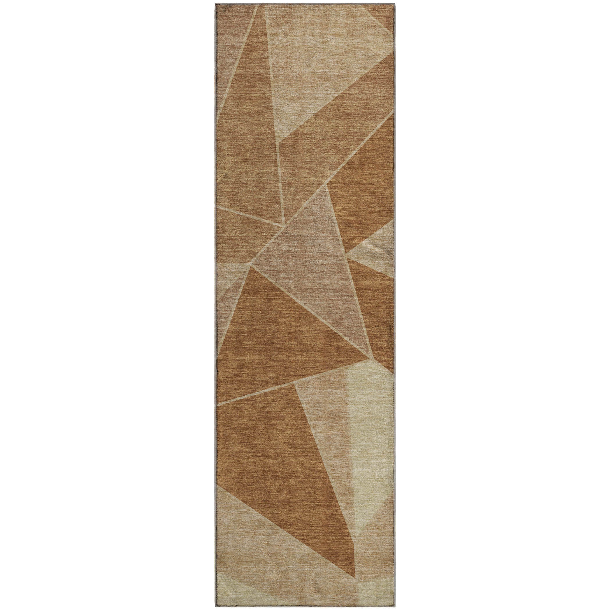 Mdina Machine Washable Transitional Paprika Orange Rug 2'3" x 7'6" #shape_Runner