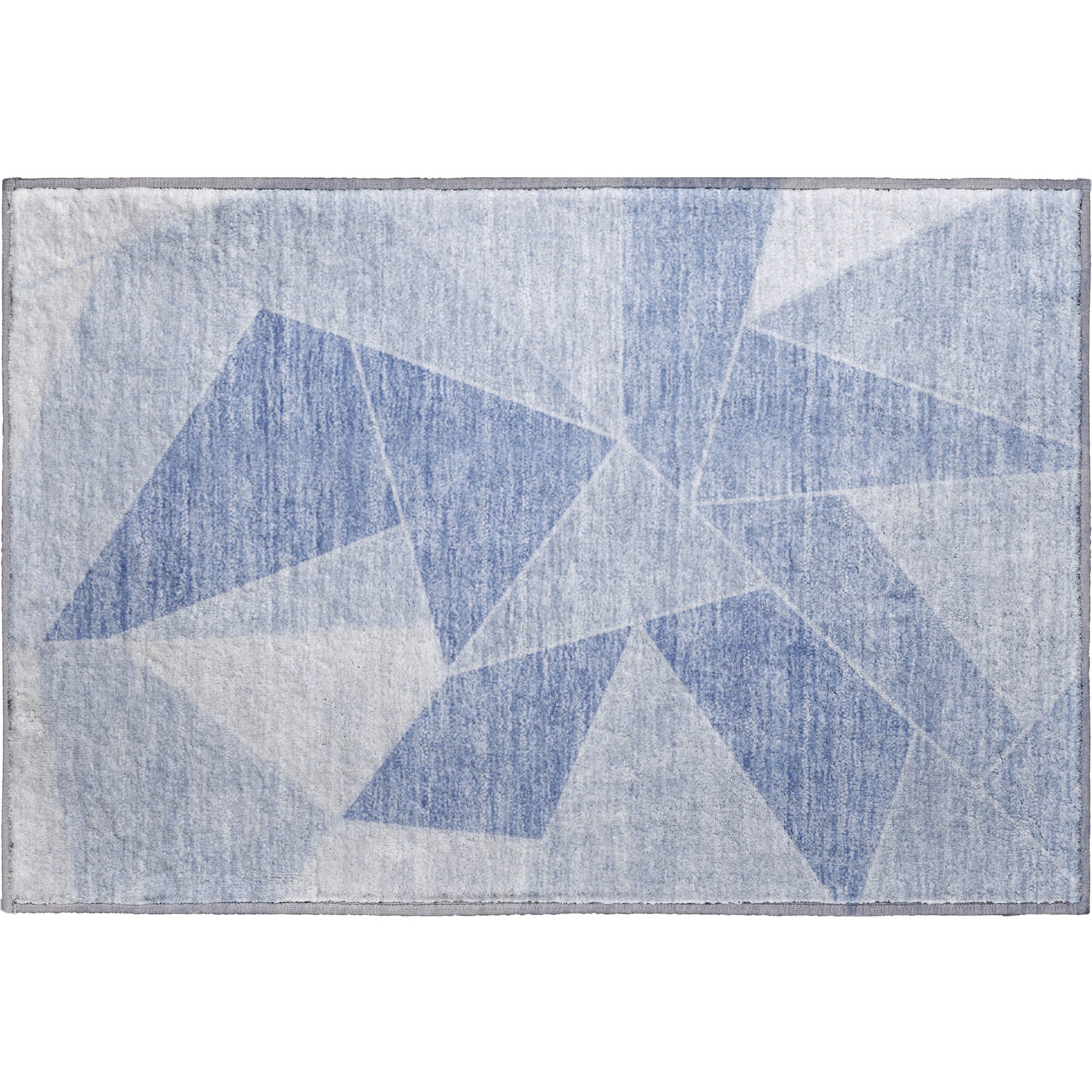 Mdina Machine Washable Transitional Sky Blue Rug 1'8" x 2'6" #shape_Rectangle